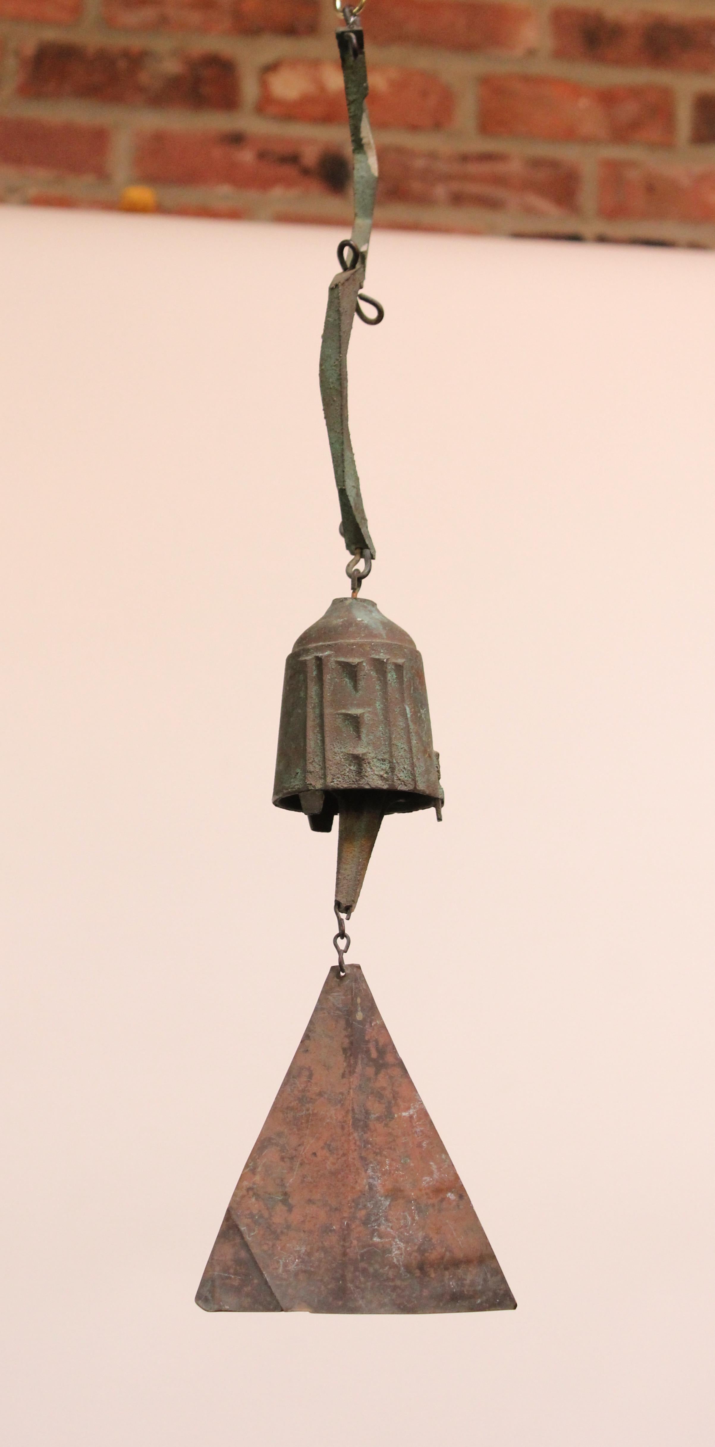 Mid-Century Modern Paolo Soleri for Arconsanti Vintage Patinated Bronze Bell / Wind Chime