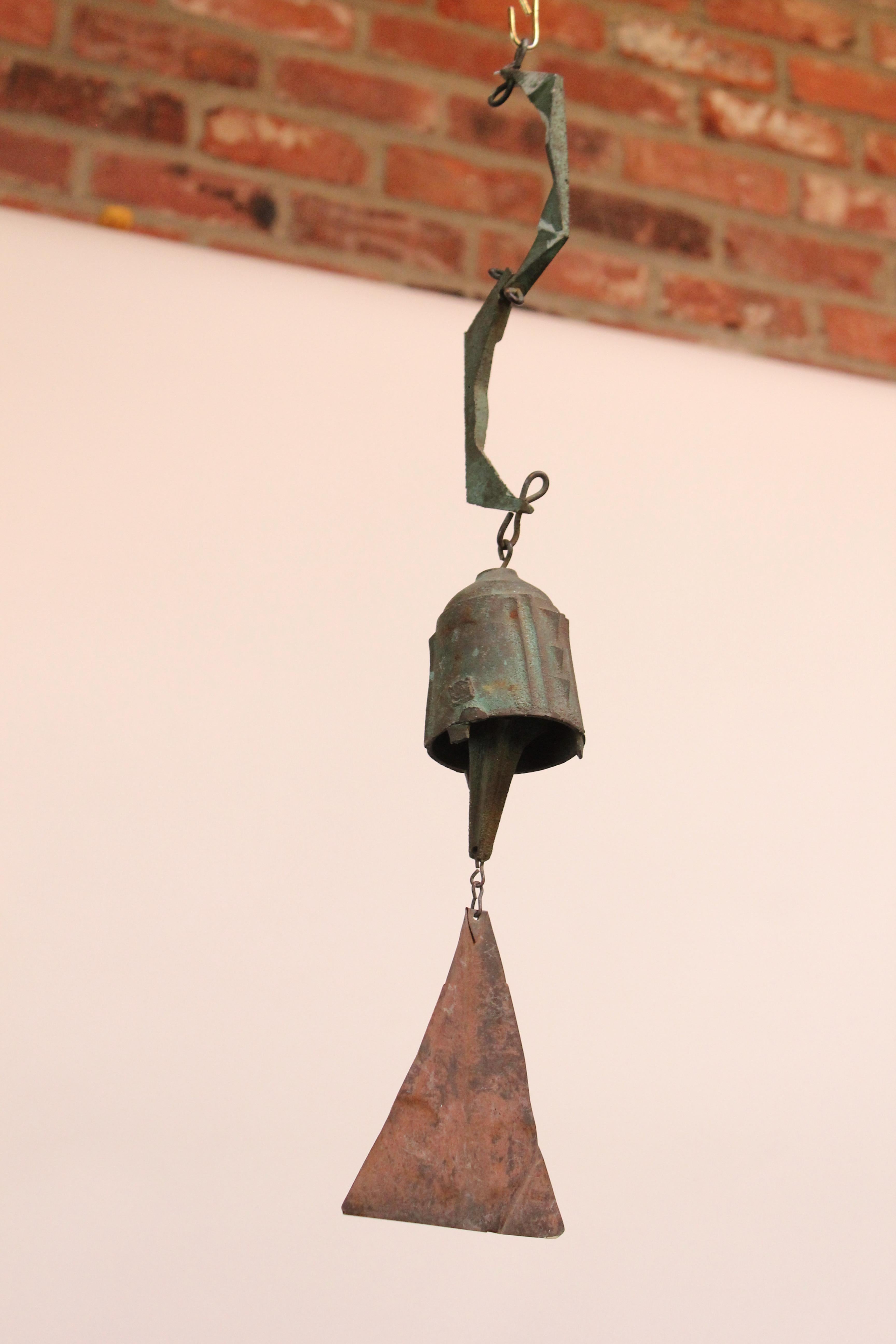 Cast Paolo Soleri for Arconsanti Vintage Patinated Bronze Bell / Wind Chime