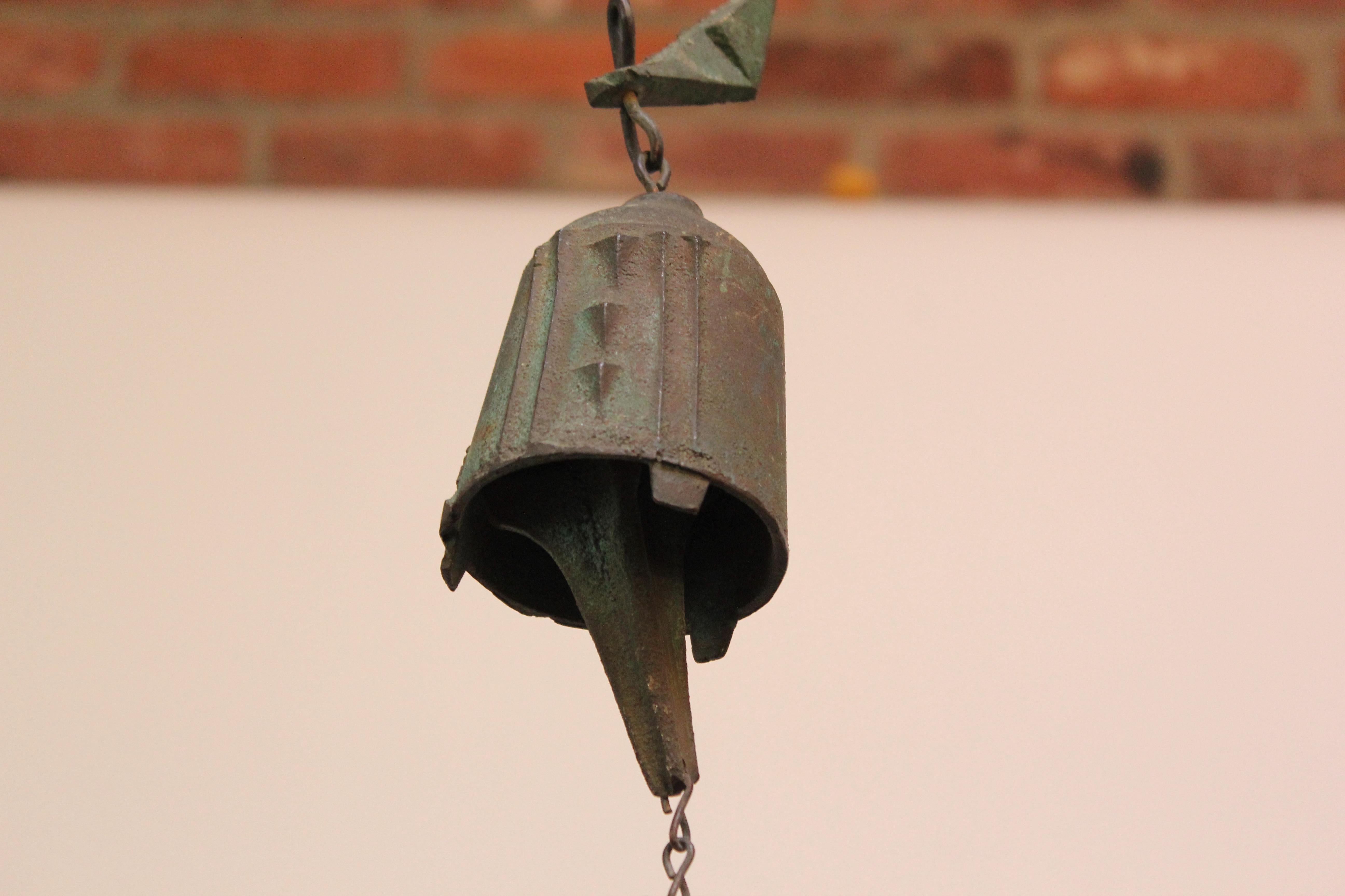 Paolo Soleri for Arconsanti Vintage Patinated Bronze Bell / Wind Chime In Good Condition In Brooklyn, NY