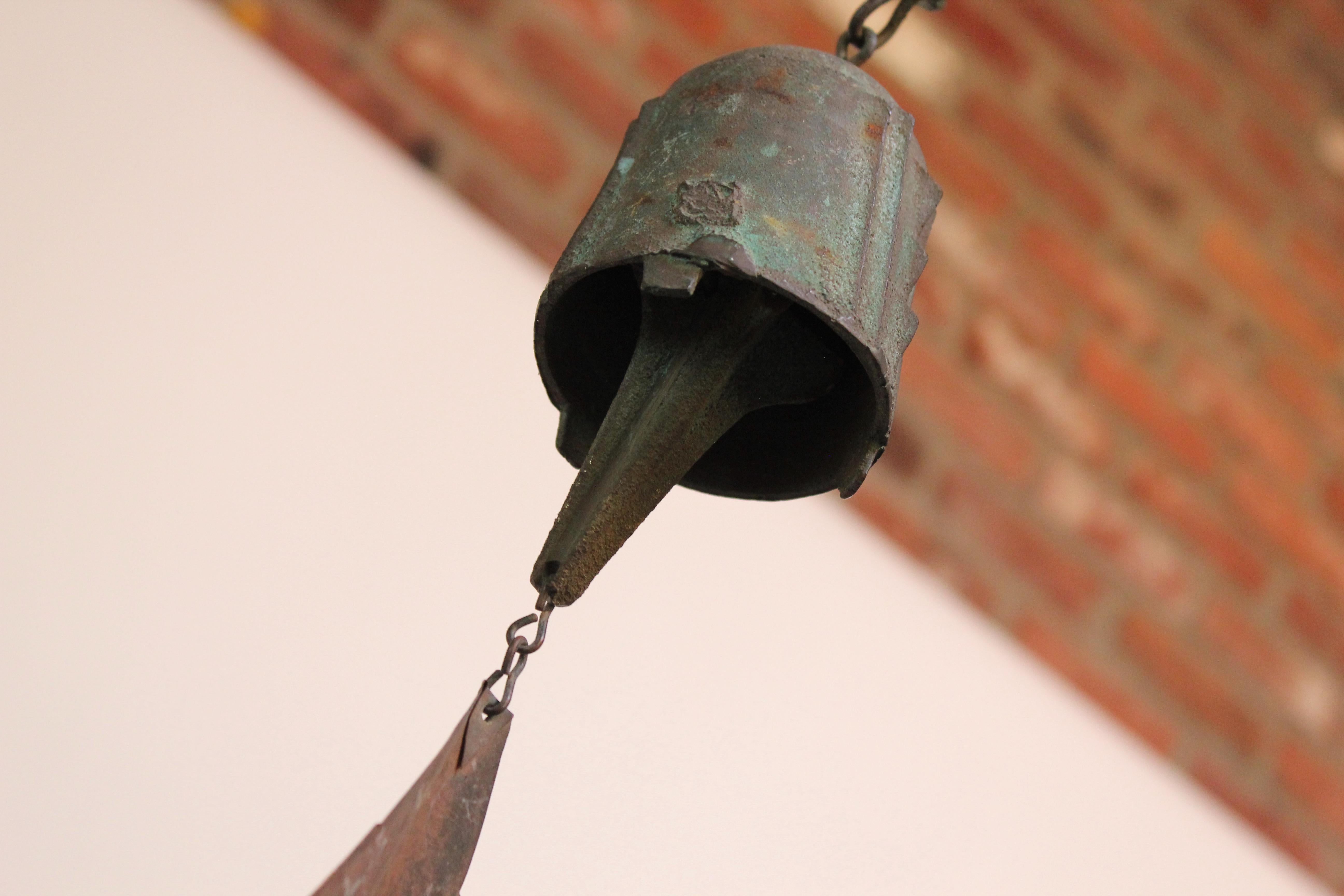Paolo Soleri for Arconsanti Vintage Patinated Bronze Bell / Wind Chime 1