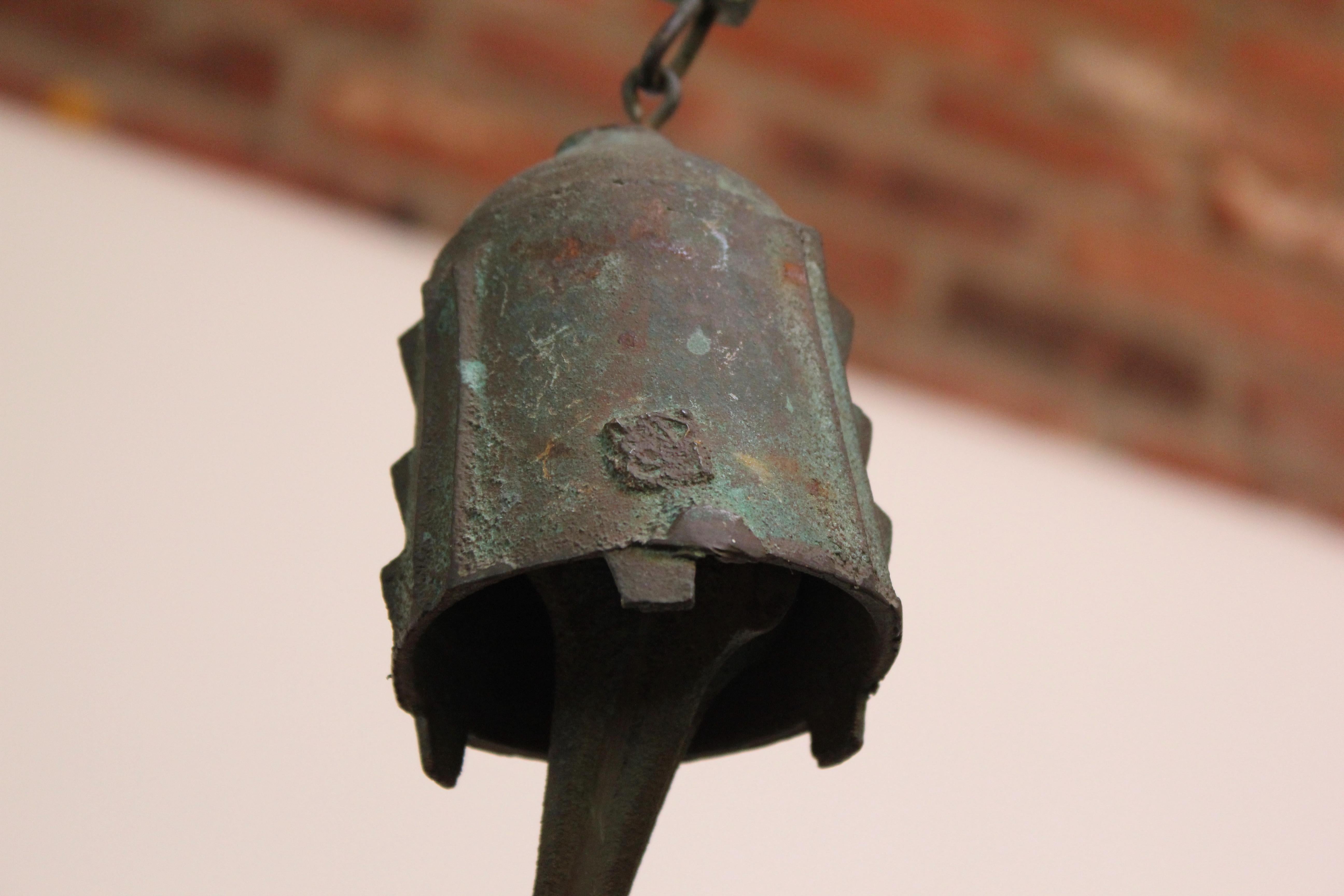 Paolo Soleri for Arconsanti Vintage Patinated Bronze Bell / Wind Chime 2