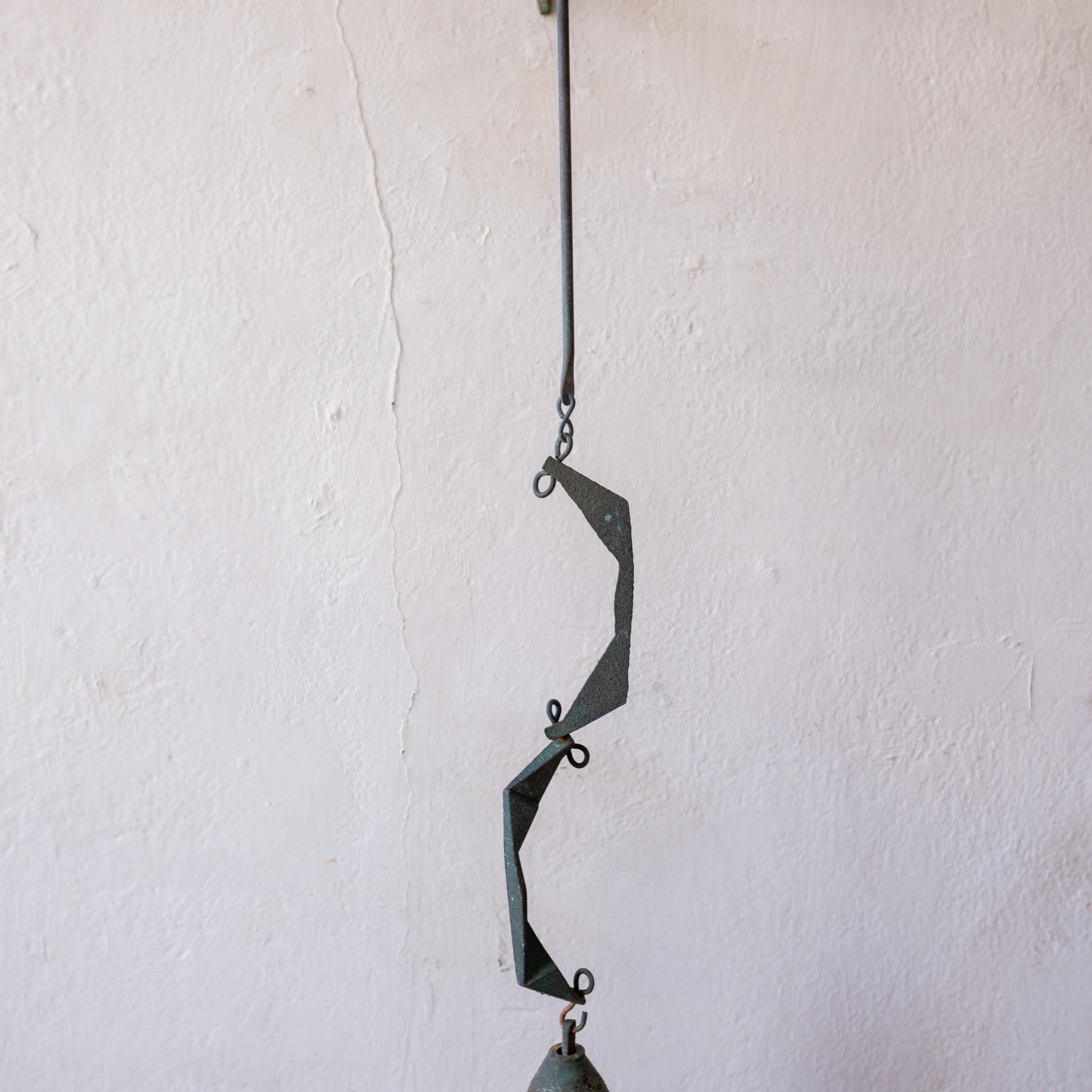 Paolo Soleri Hanging Bronze Bell 1960s In Good Condition In San Diego, CA