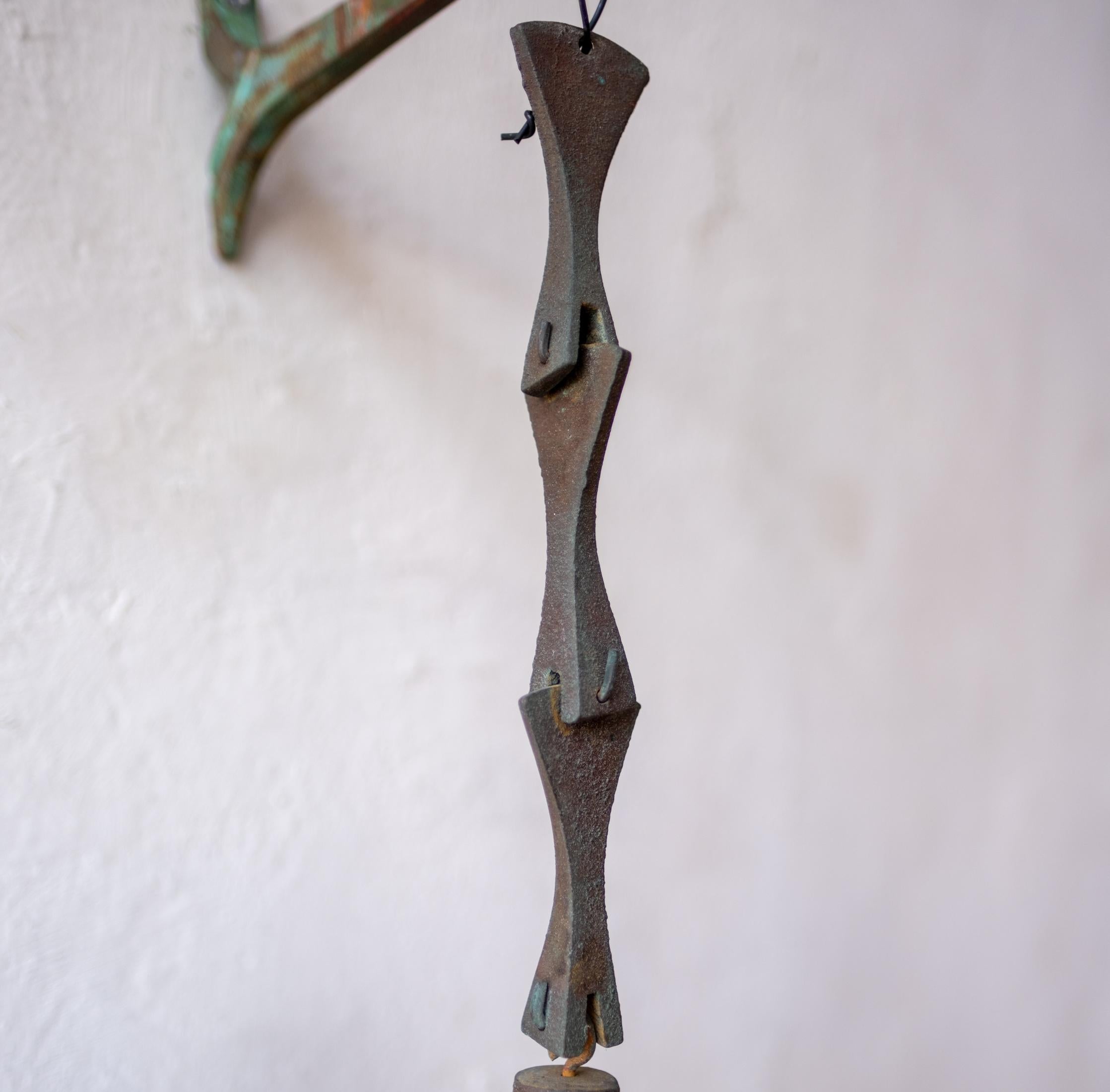 Paolo Soleri Large Hanging Bronze Bell 1960s 4