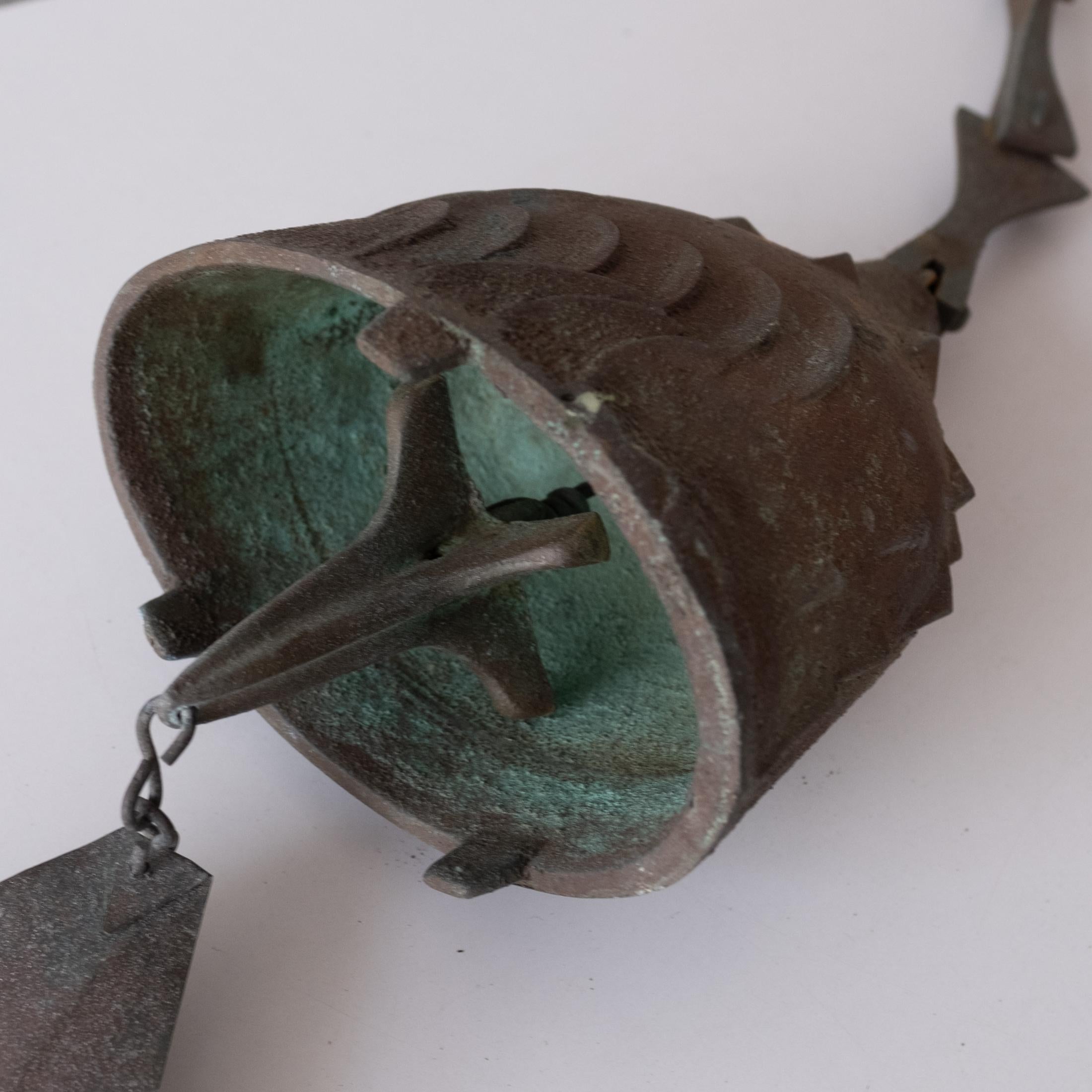 Paolo Soleri Large Hanging Bronze Bell 1960s 9