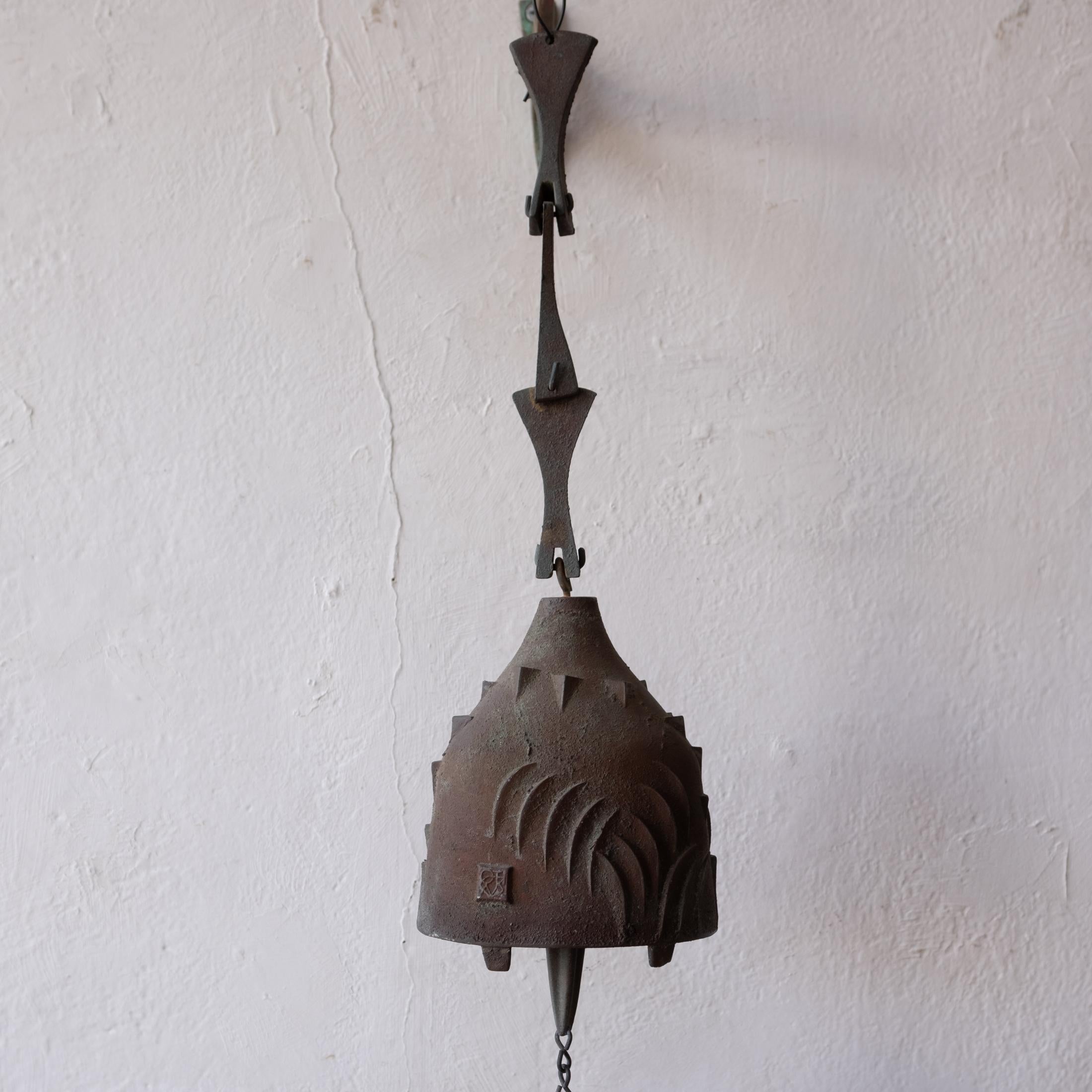 Paolo Soleri Large Hanging Bronze Bell 1960s 1