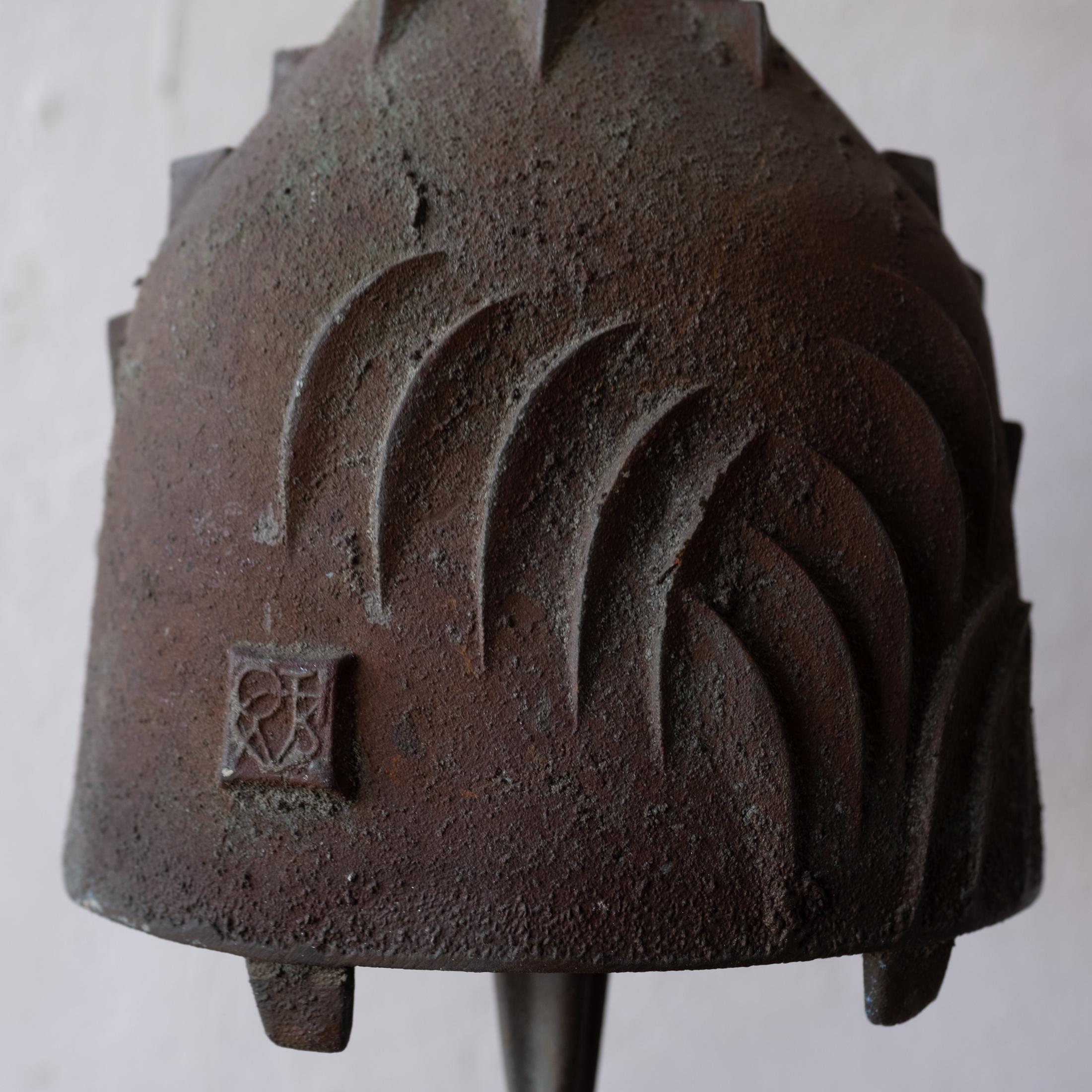 Paolo Soleri Large Hanging Bronze Bell 1960s 2