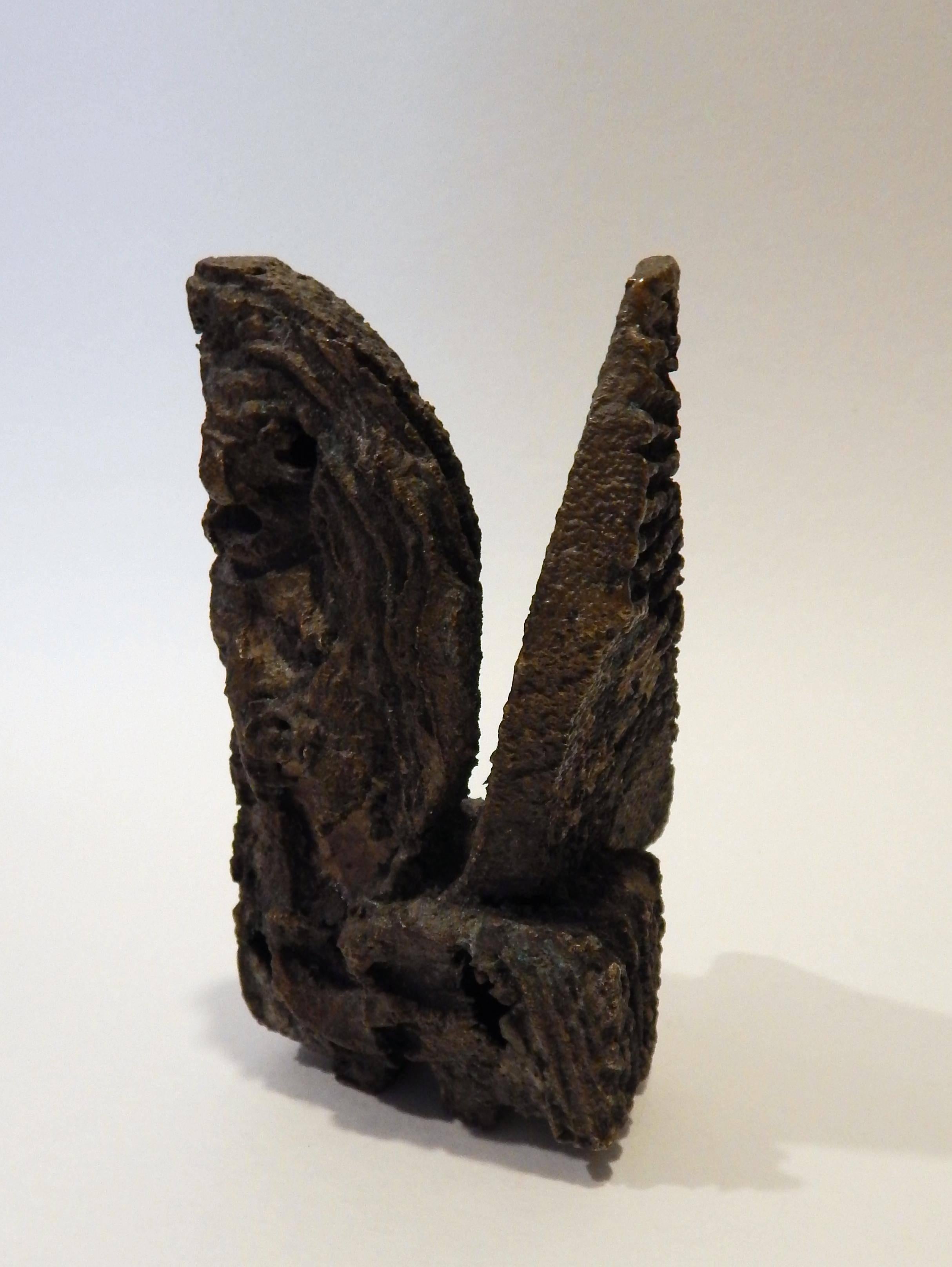 Paolo Soleri Original Bronze Sculpture - Winged Angel Form For Sale 1