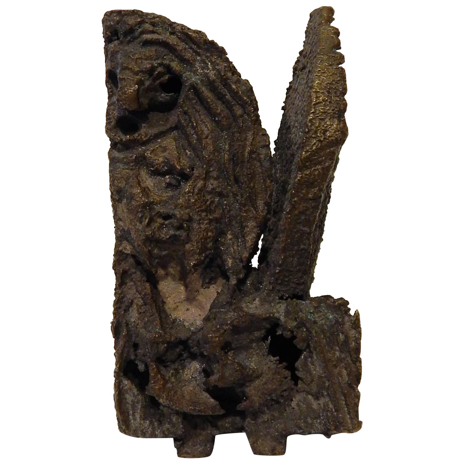 Paolo Soleri Original Bronze Sculpture - Winged Angel Form For Sale