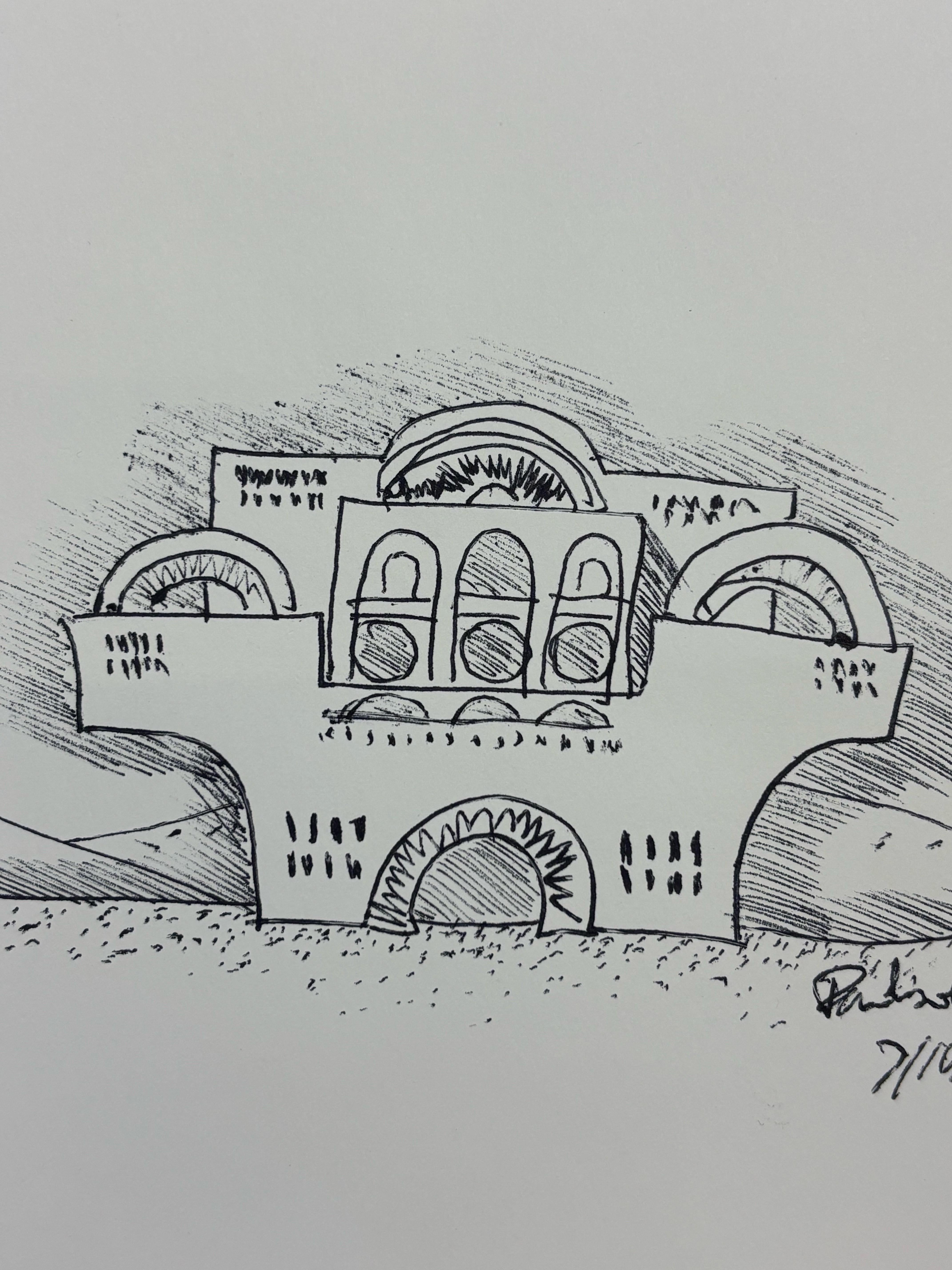 Fine XX secolo Paolo Soleri Disegno originale in vendita