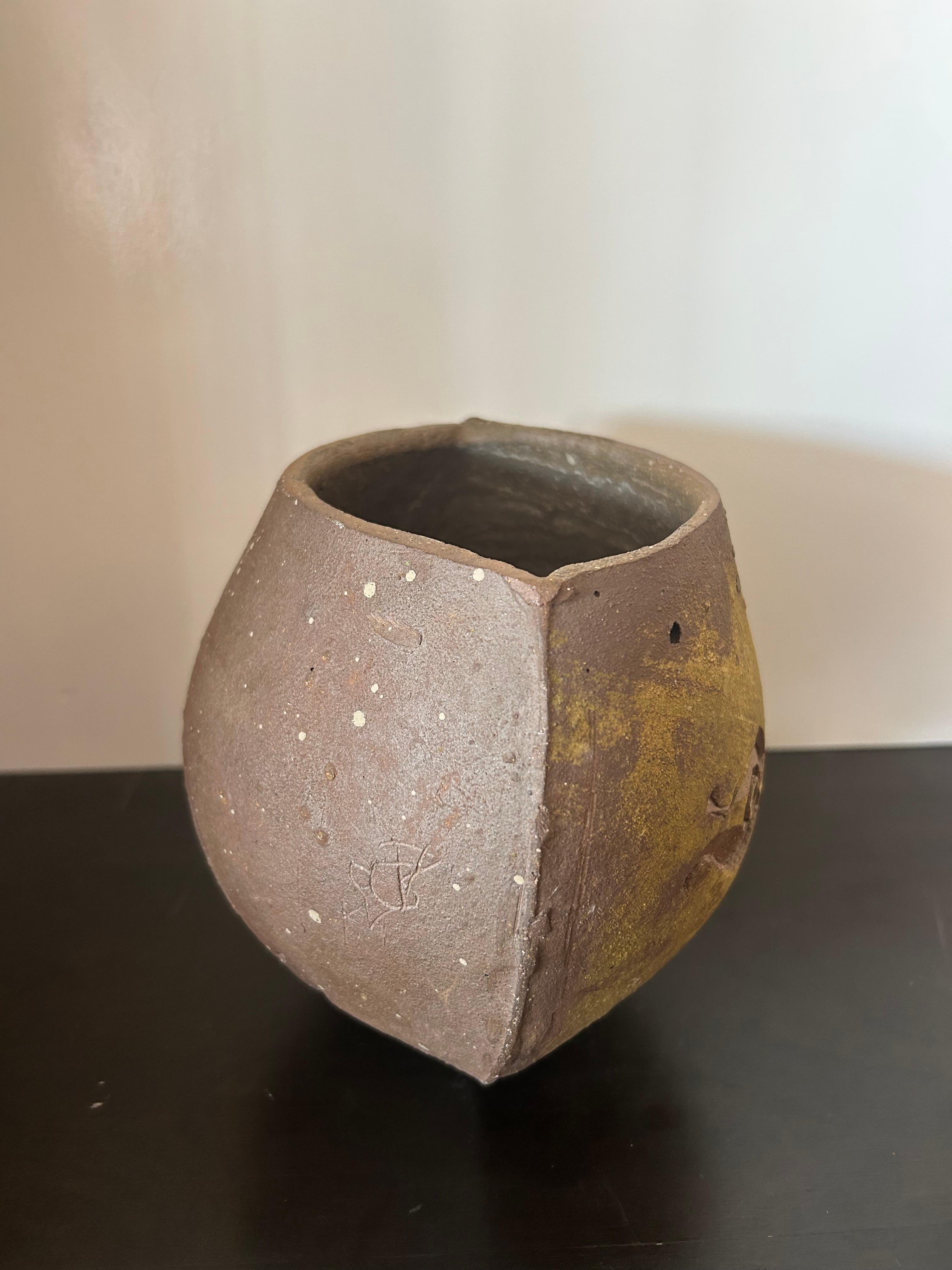 American Paolo Soleri Ceramic Bowl with Fish Design
