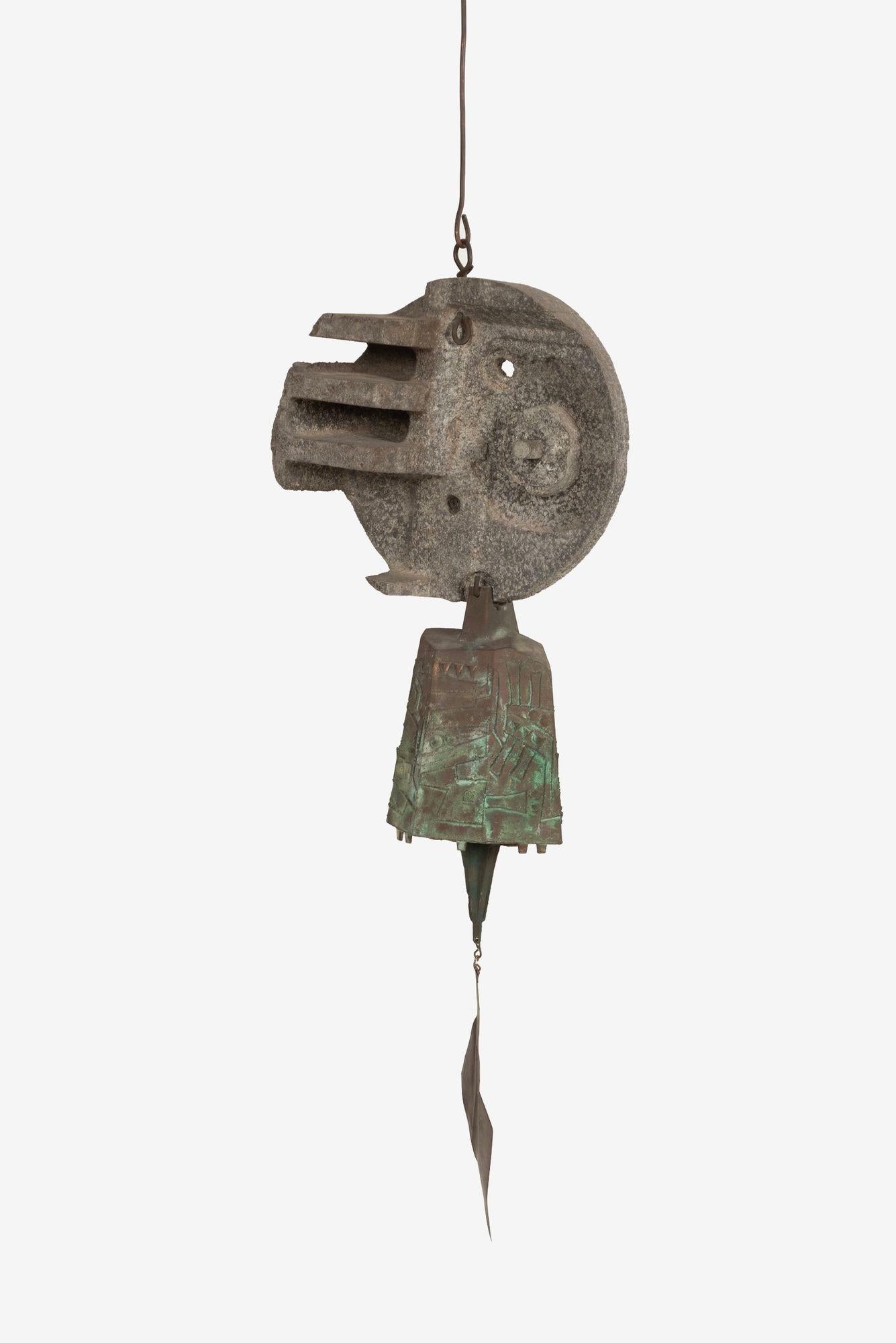 Paolo Soleri Sonderanfertigung Große 55 Zoll Brutalistische Windbell 1975 (amerikanisch) im Angebot
