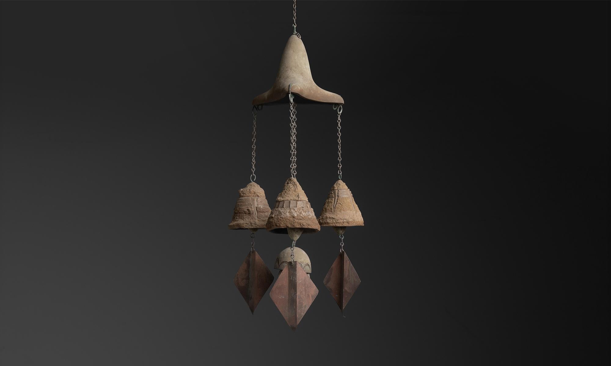 Fin du 20e siècle Chime à vent Paolo Soleri, Amérique, circa 1970 en vente