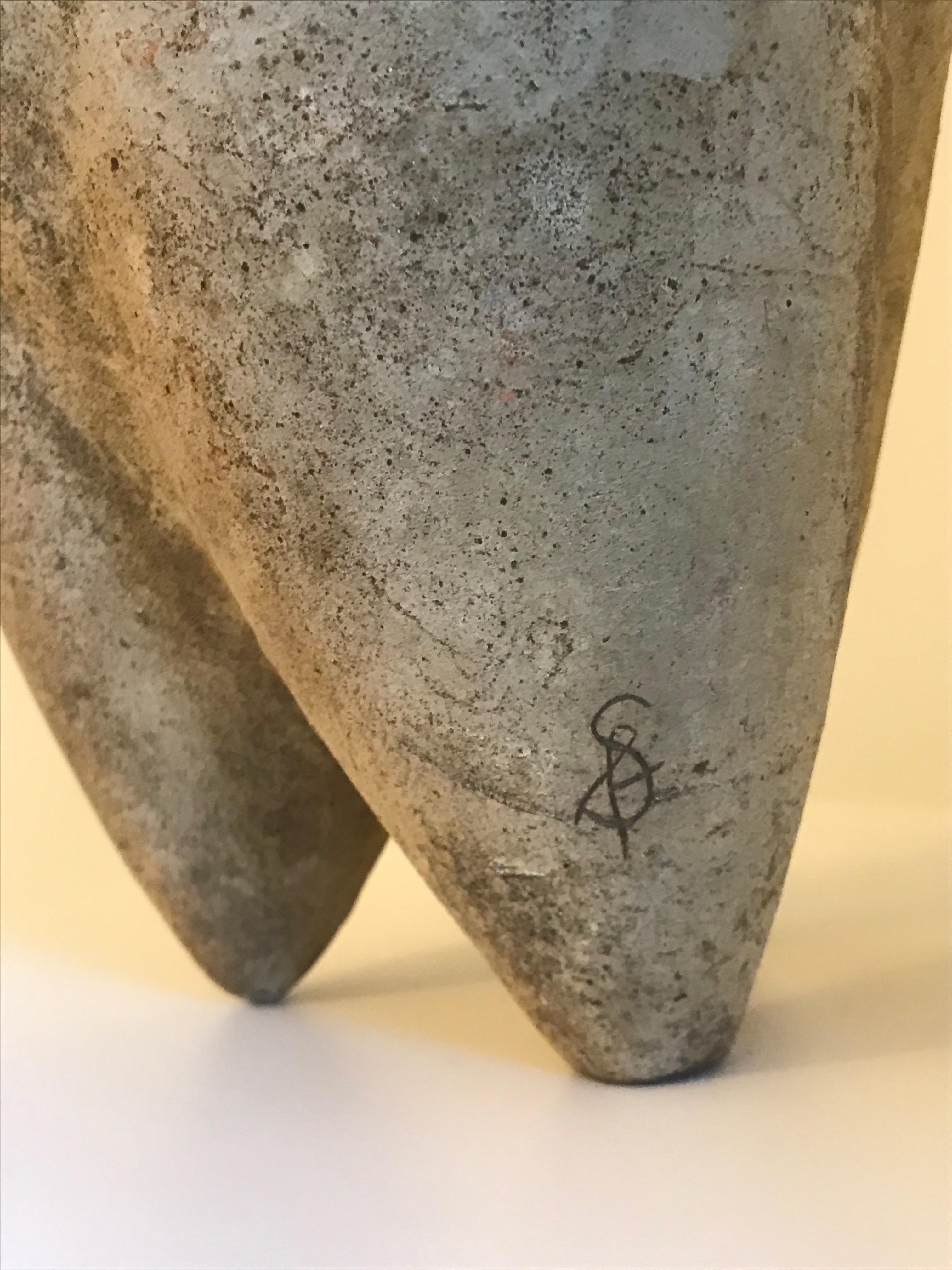 Paolo Soleri Tripod Ceramic Vase Planter 1