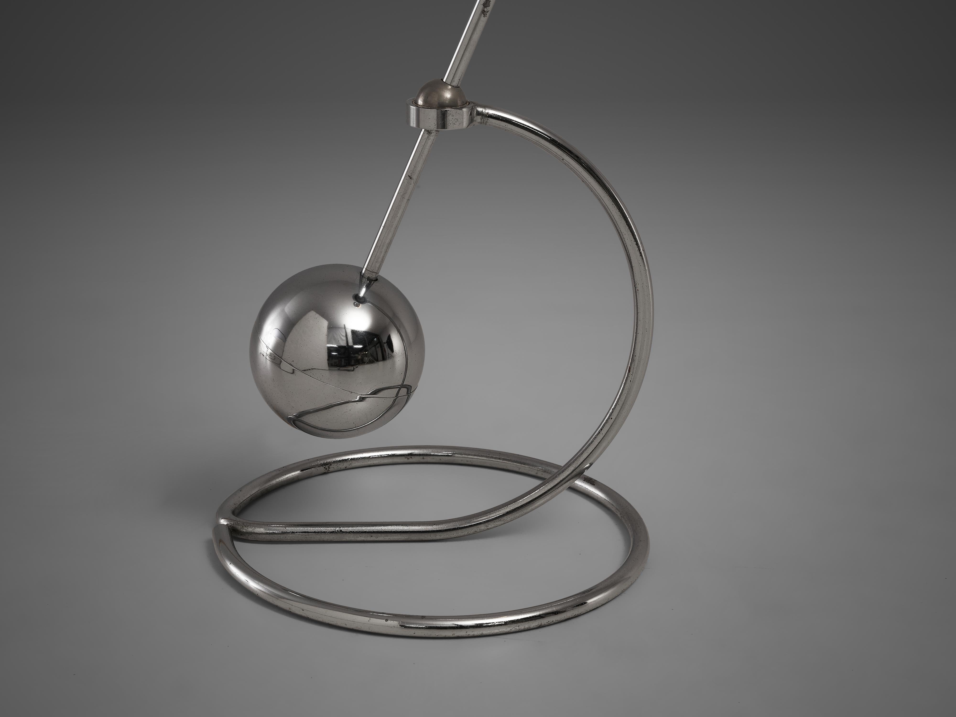 Late 20th Century Paolo Tilche Adjustable Floor Lamp Model 3S in Chrome-Plated Metal