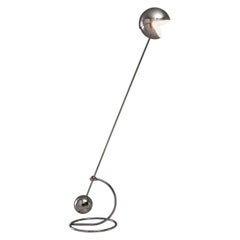 Paolo Tilche Adjustable Floor Lamp Model 3S in Chrome-Plated Metal
