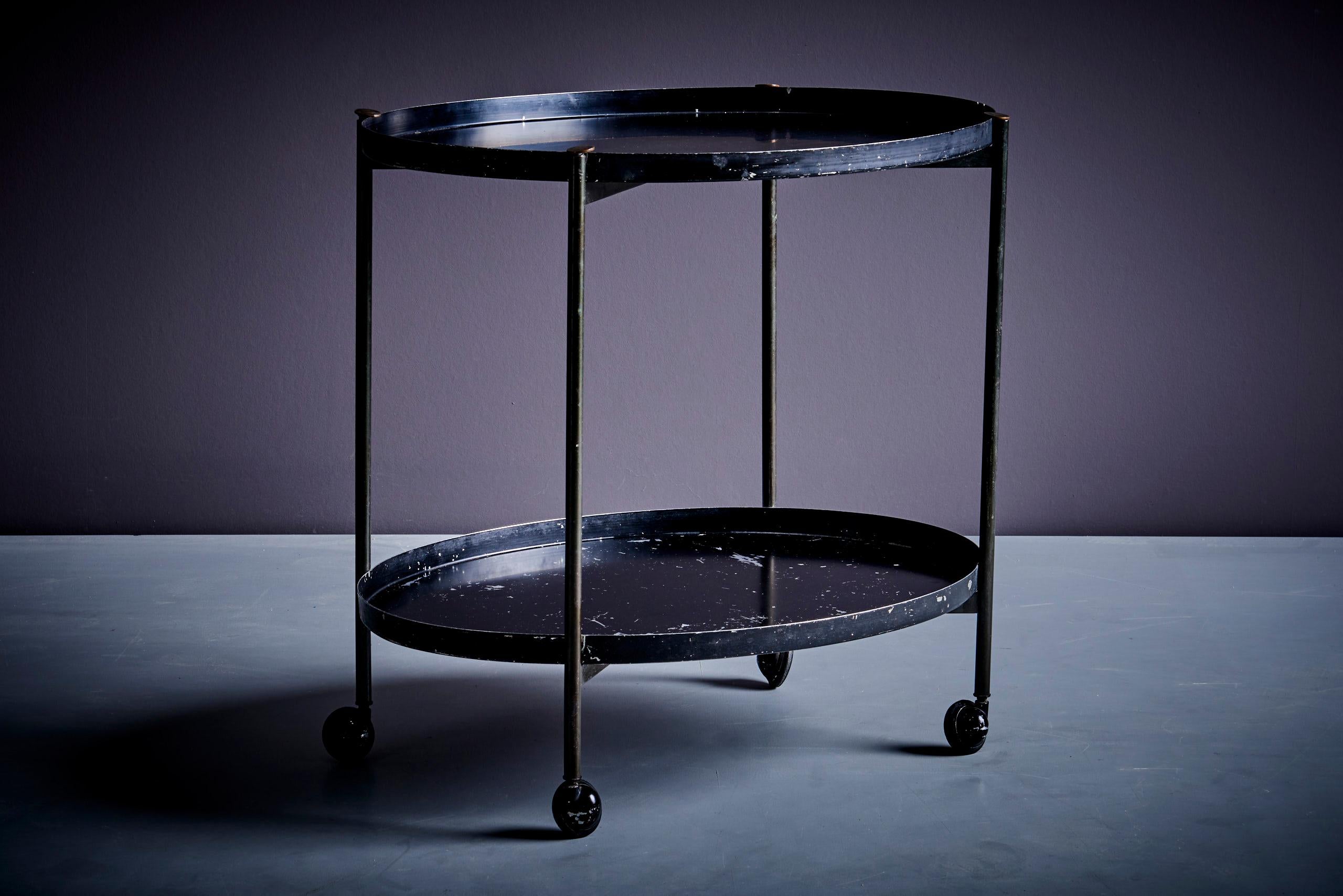 Danish Paolo Tilche Bar Cart for Artform, Italy 1950s
