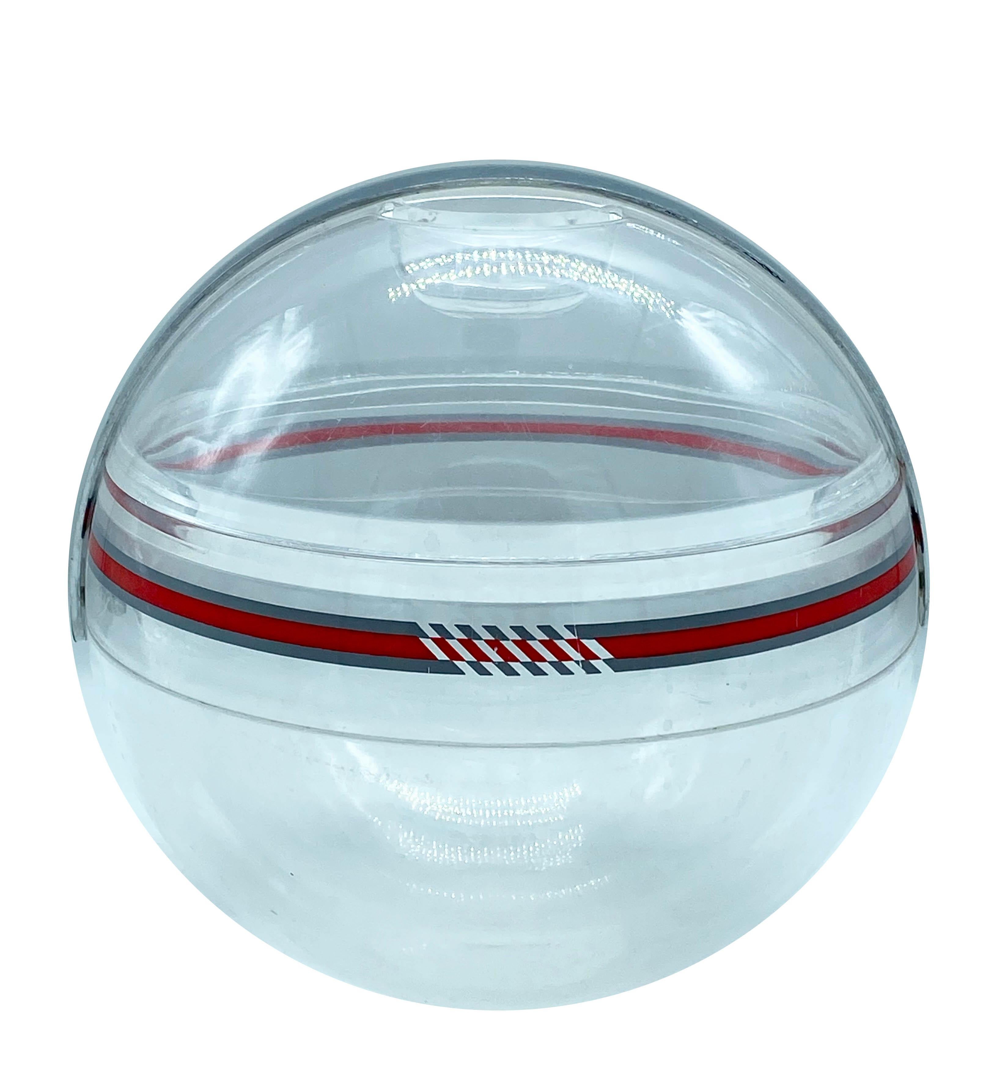 Mid-Century Modern Paolo Tilche Iconic Guzzini Space Age Ice Bucket, Italy, 1970s