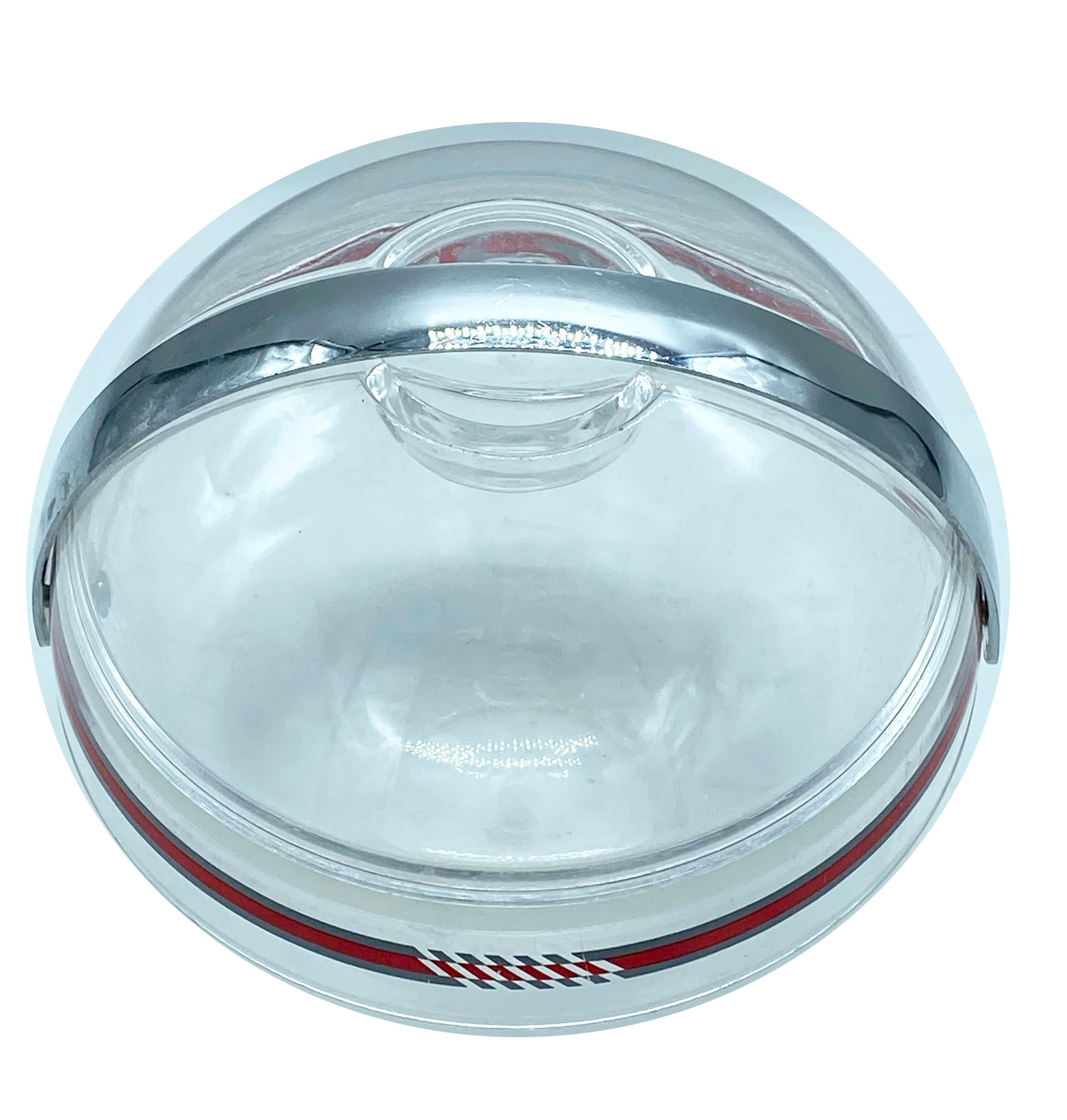 Italian Paolo Tilche Iconic Guzzini Space Age Ice Bucket, Italy, 1970s