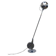 Paolo Tilche tilting floor lamp in chrome metal, 1970s