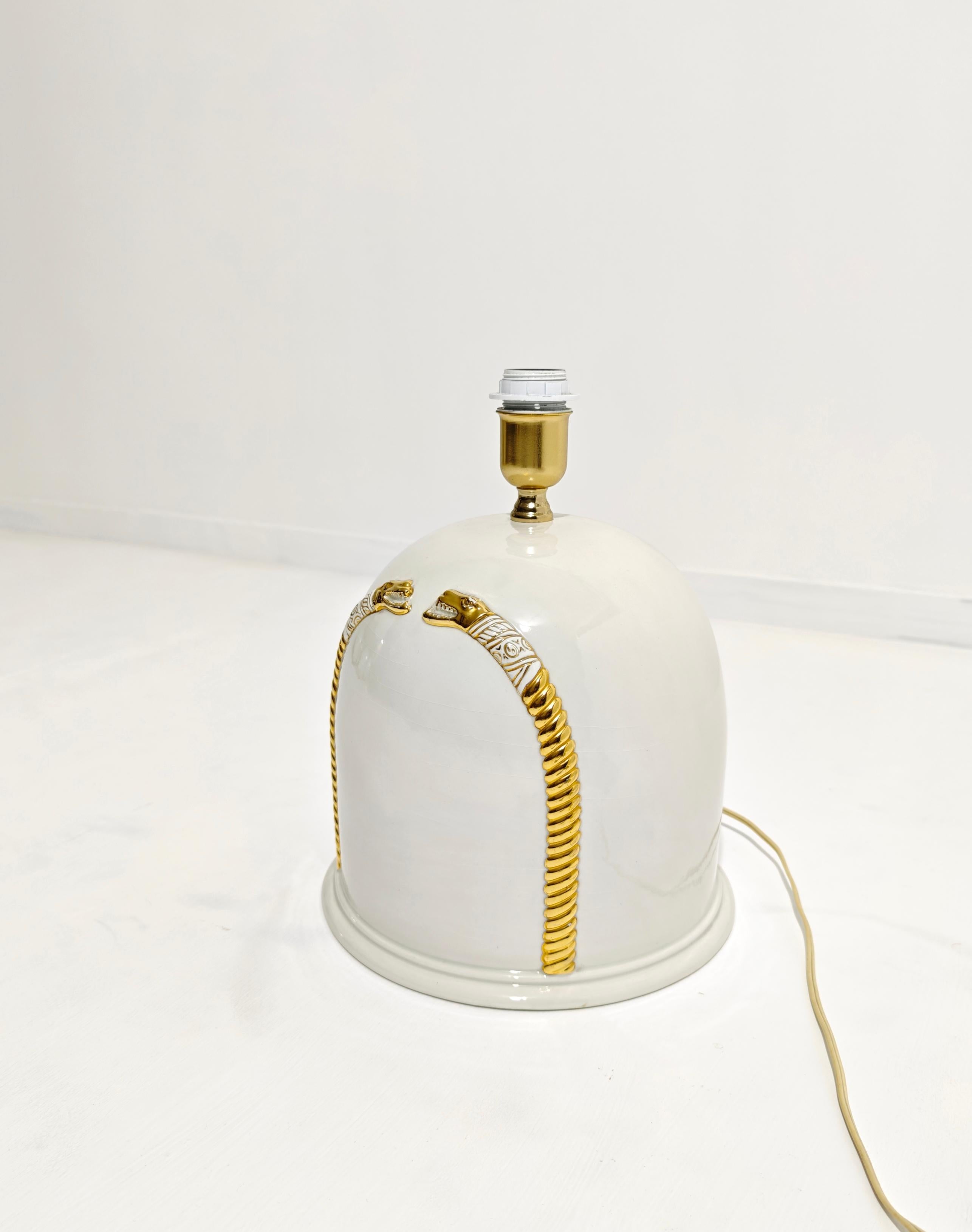 Lampe de bureau italienne design mi-siècle moderne en céramique Paolo Traversi, années 1970/80 en vente 1