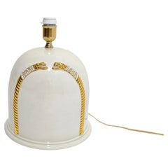 Paolo Traversi Keramik-Tischlampe, Design, Italien, 1970/80er Jahre, Mid-Century Modern