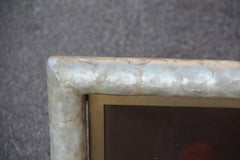 Cadre photo Paolo Traversi avec design en nacre et laiton or italien, 1970