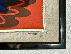 Pop Art moderniste italien Peinture à l'huile sur ciment Mixed Media Paolo Valle, Venise