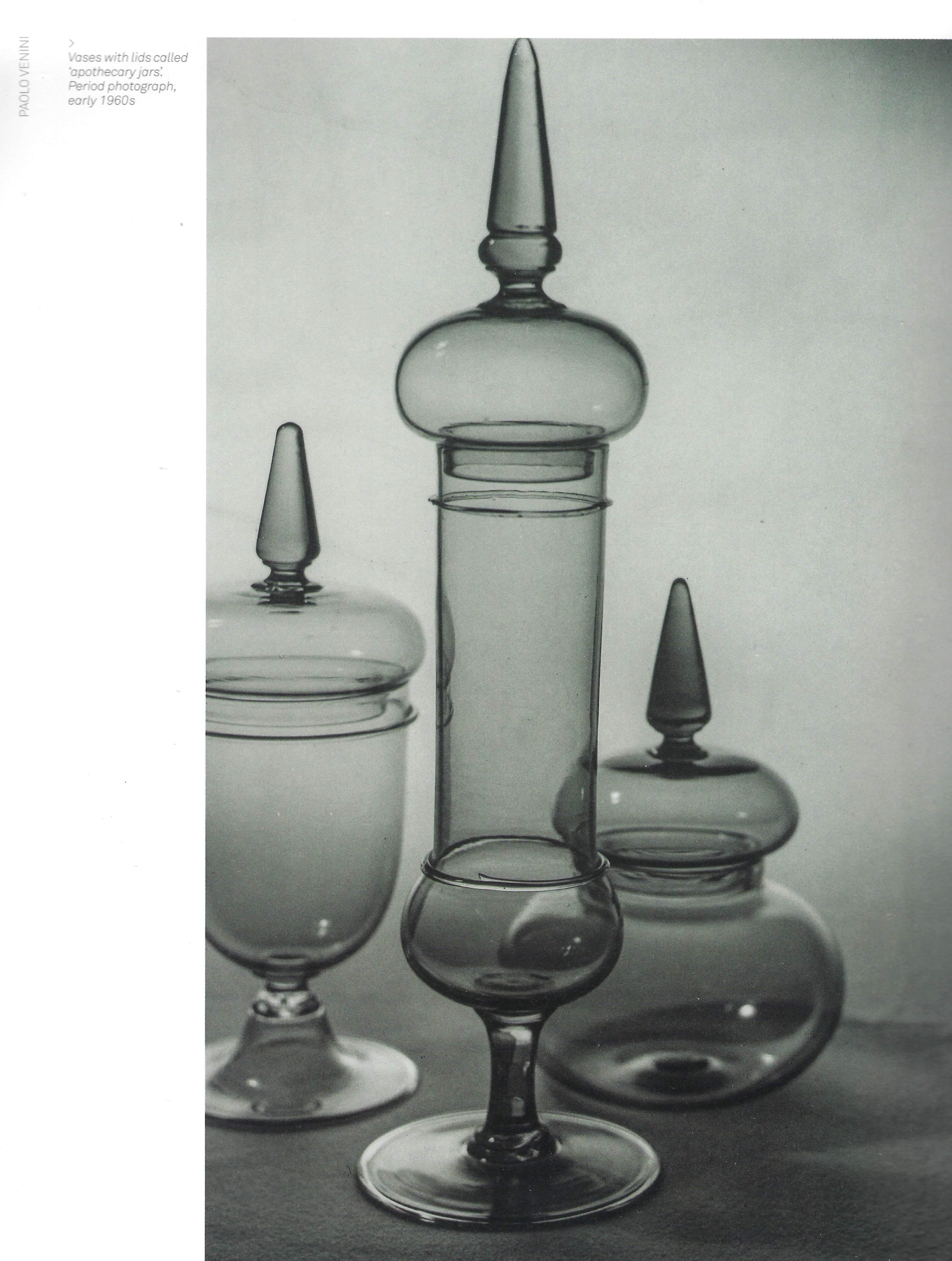 Seltenes Apothekergefäß Modell 4742 von Paolo Venini aus rotem und Mauve-Glas, Italien, 1959 (Geblasenes Glas) im Angebot