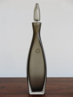 Paolo Venini for Venini Italy Glass Bottle Series “Incisi”, 1988