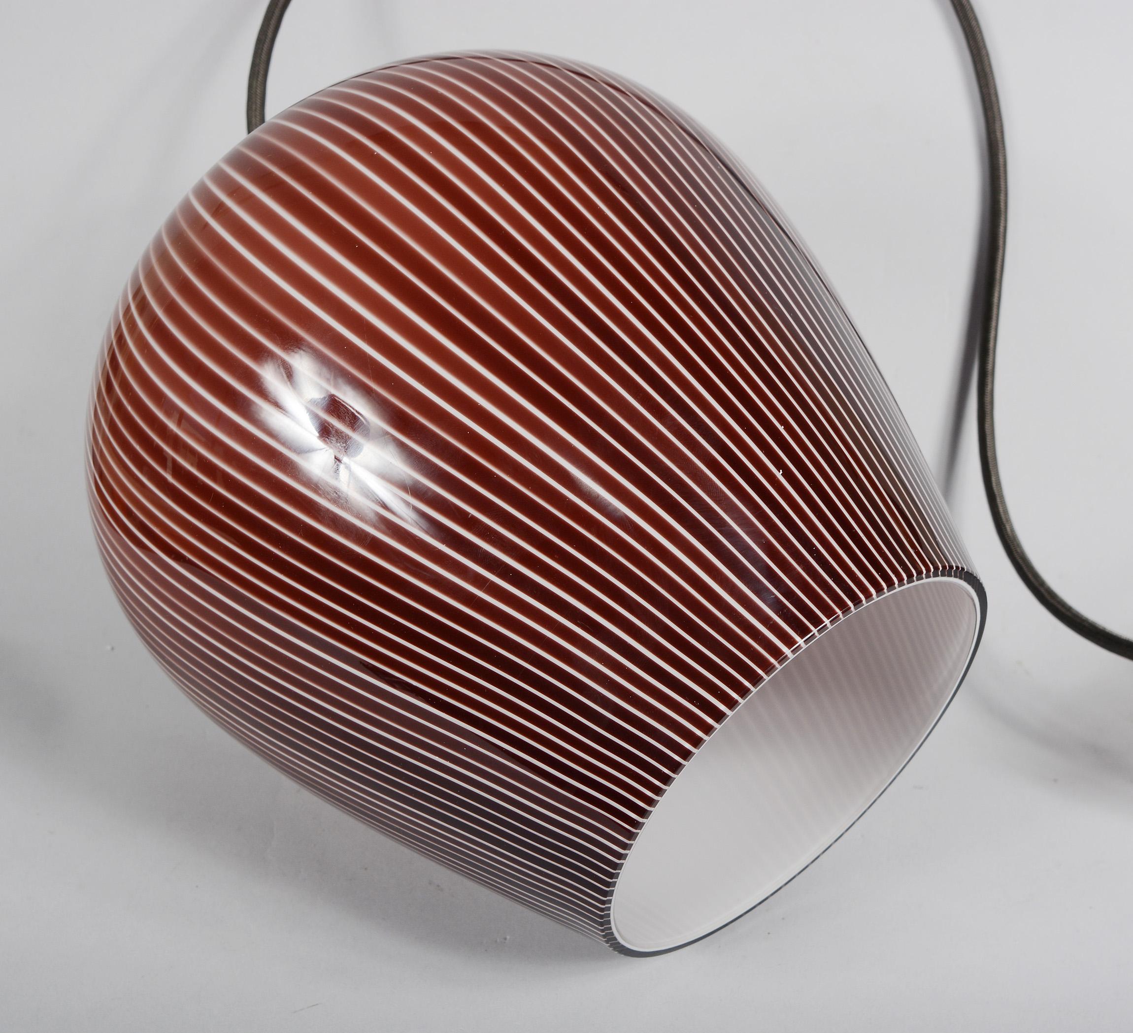 Italian Paolo Venini Glass Pendant Lamp