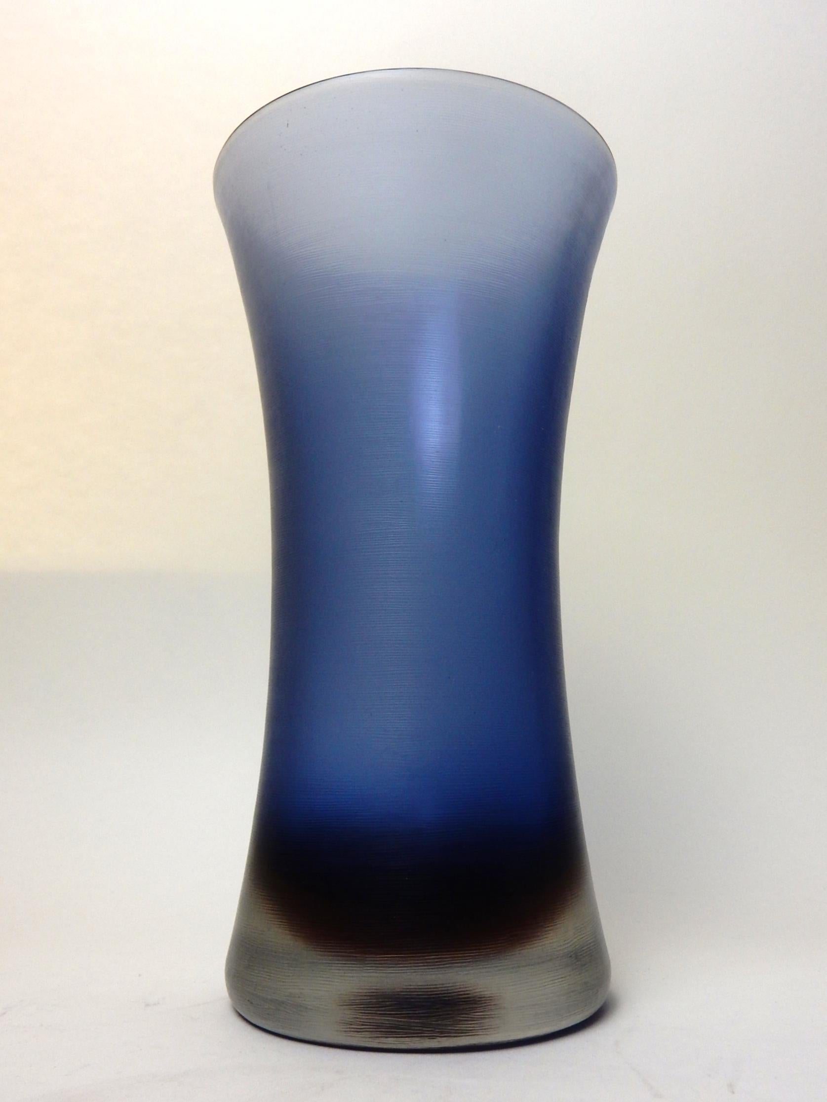 20th Century Paolo Venini Inciso Art Glass Vase, Murano Italy, circa 1955