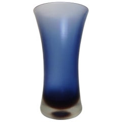 Paolo Venini Inciso Art Glass Vase, Murano Italy, circa 1955