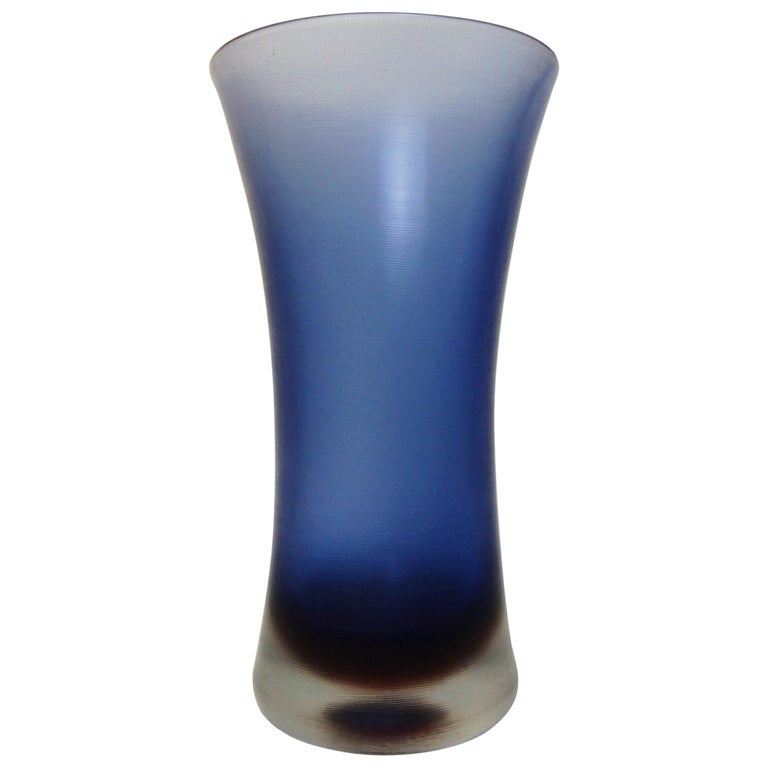 Paolo Venini Inciso Art Glass Vase, Murano Italy, circa 1955 For Sale