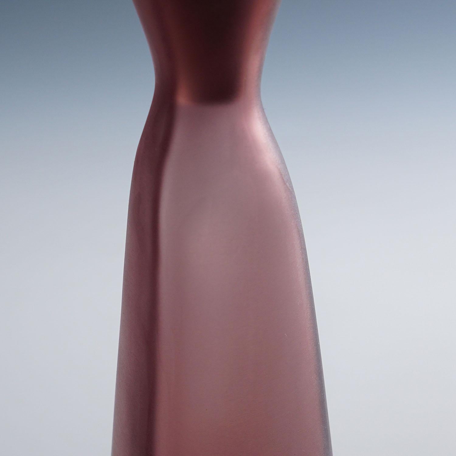 Paolo Venini Inciso Glass Bottle Manufactured by Venini 1990s In Good Condition For Sale In Berghuelen, DE