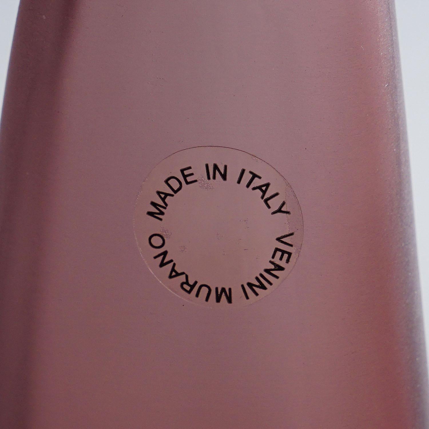 20th Century Paolo Venini Inciso Glass Bottle Manufactured by Venini 1990s For Sale