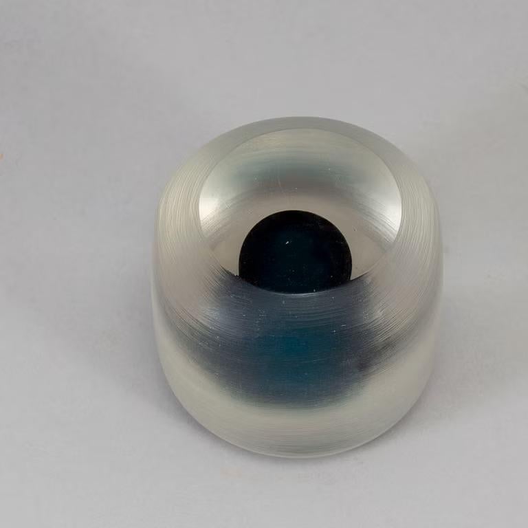 A striking mid-century modern glass object by renowned Italian designer Paolo Venini, crafted on the island of Murano in the 1950s. This piece is part of the celebrated 