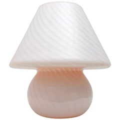Paolo Venini Midcentury Italian Murano glass Mushroom Table Lamp for Venini