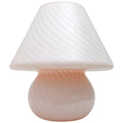 Paolo Venini Midcentury Italian Murano glass Mushroom Table Lamp for Venini