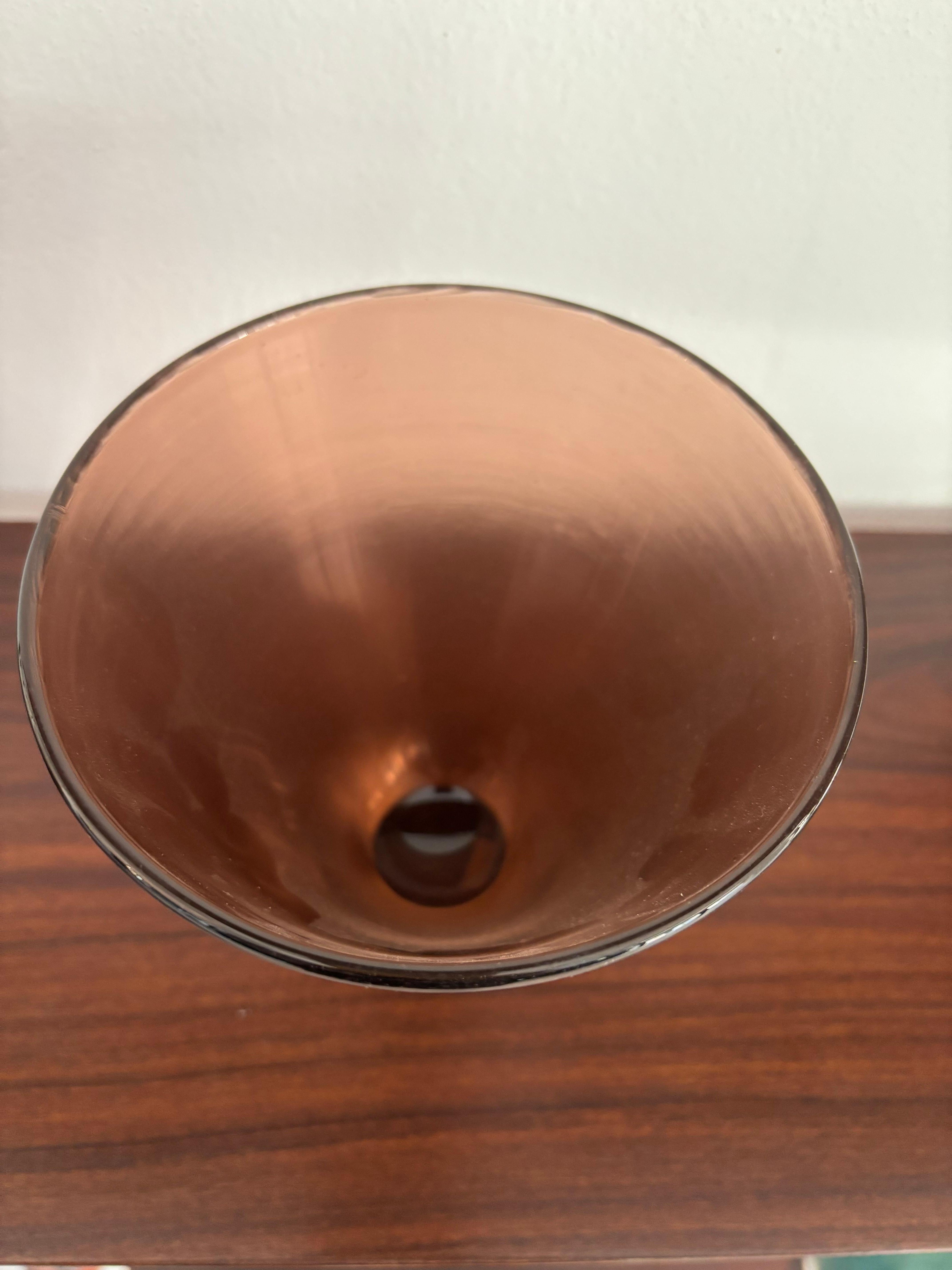 Paolo Venini Murano Italy Midcentury Glass Vase “Incisi” Serie, 1956 For Sale 1