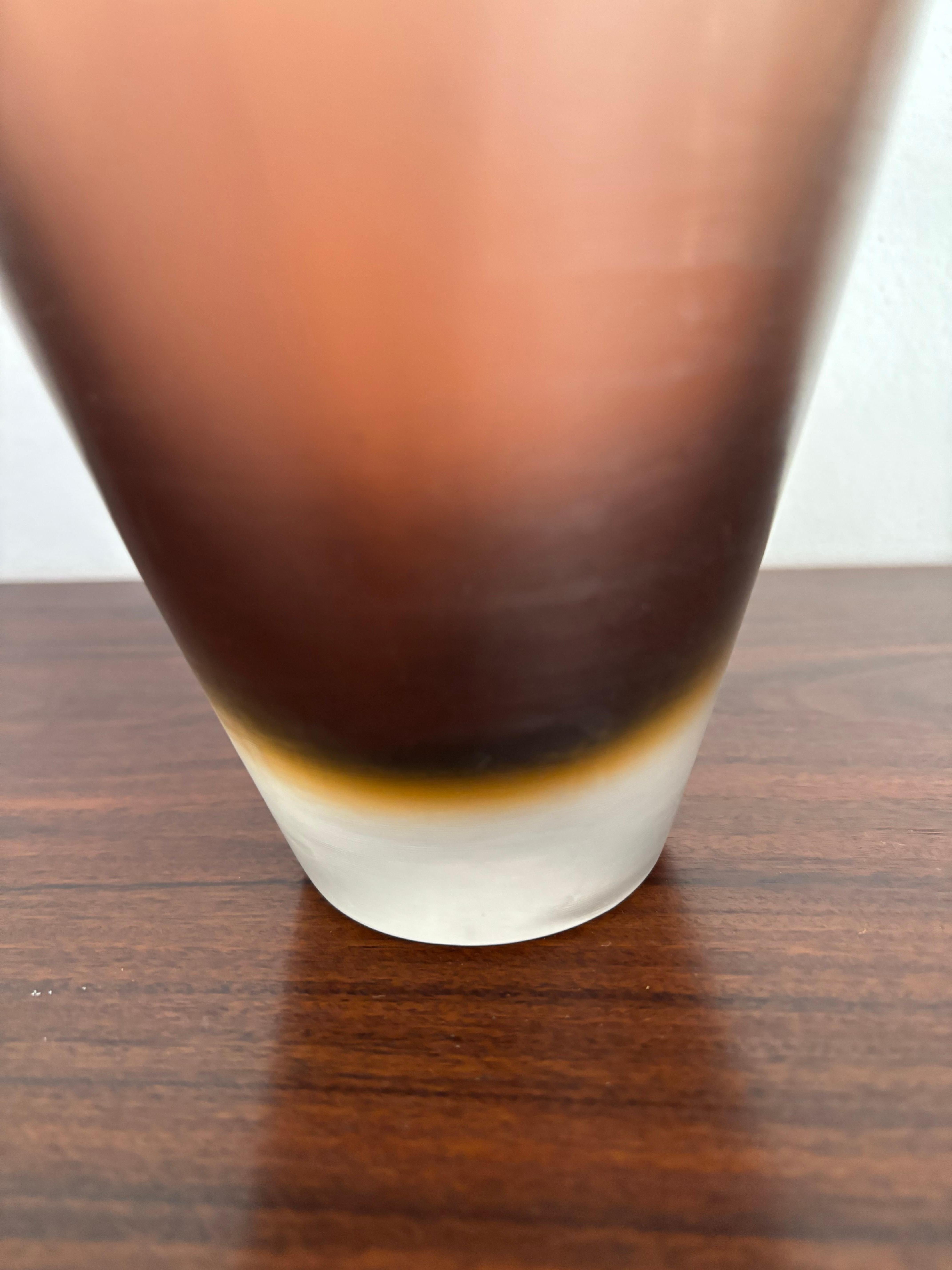 Paolo Venini Murano Italy Midcentury Glass Vase “Incisi” Serie, 1956 For Sale 2
