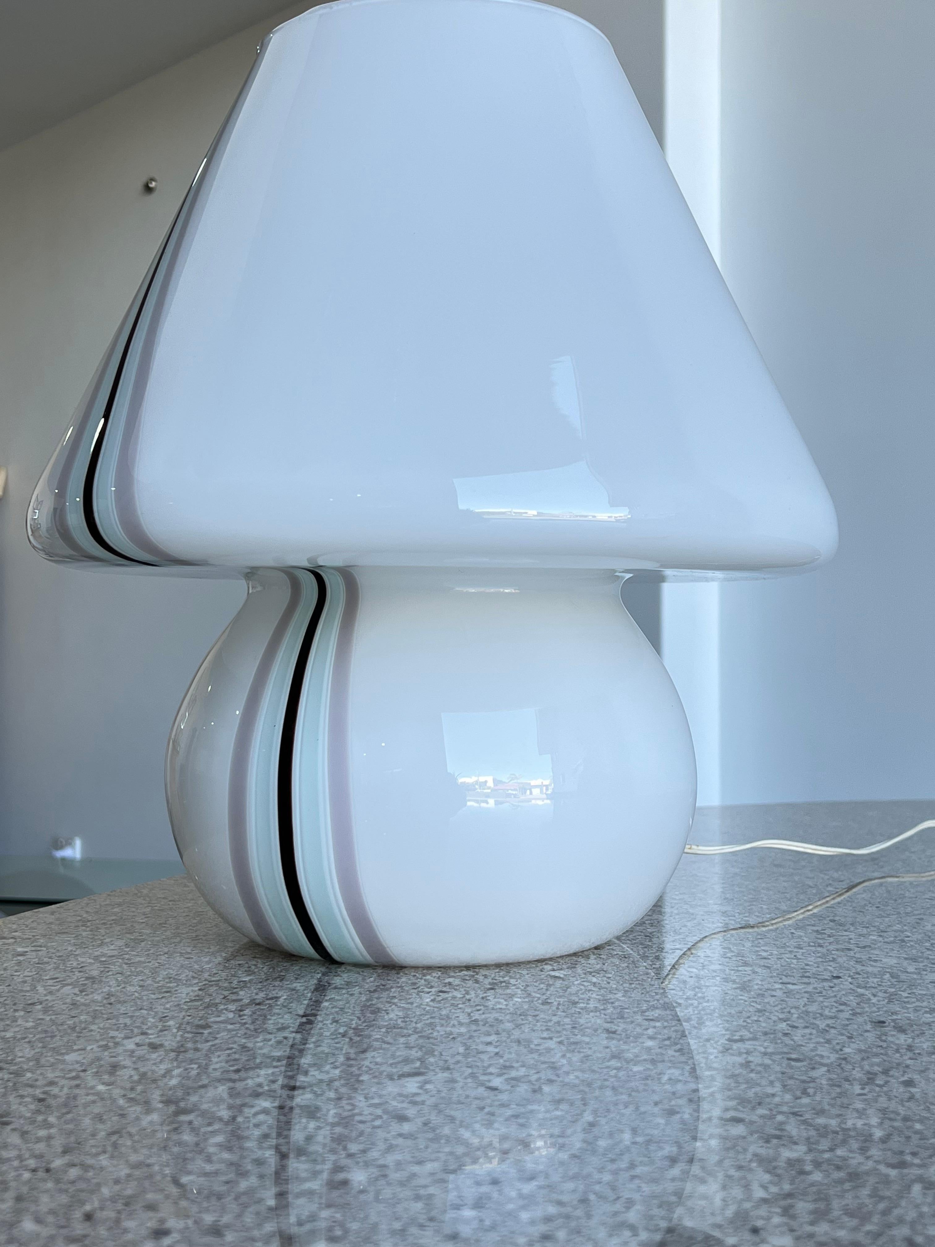 Paolo Venini Mushroom Murano Table Lamp For Sale 1