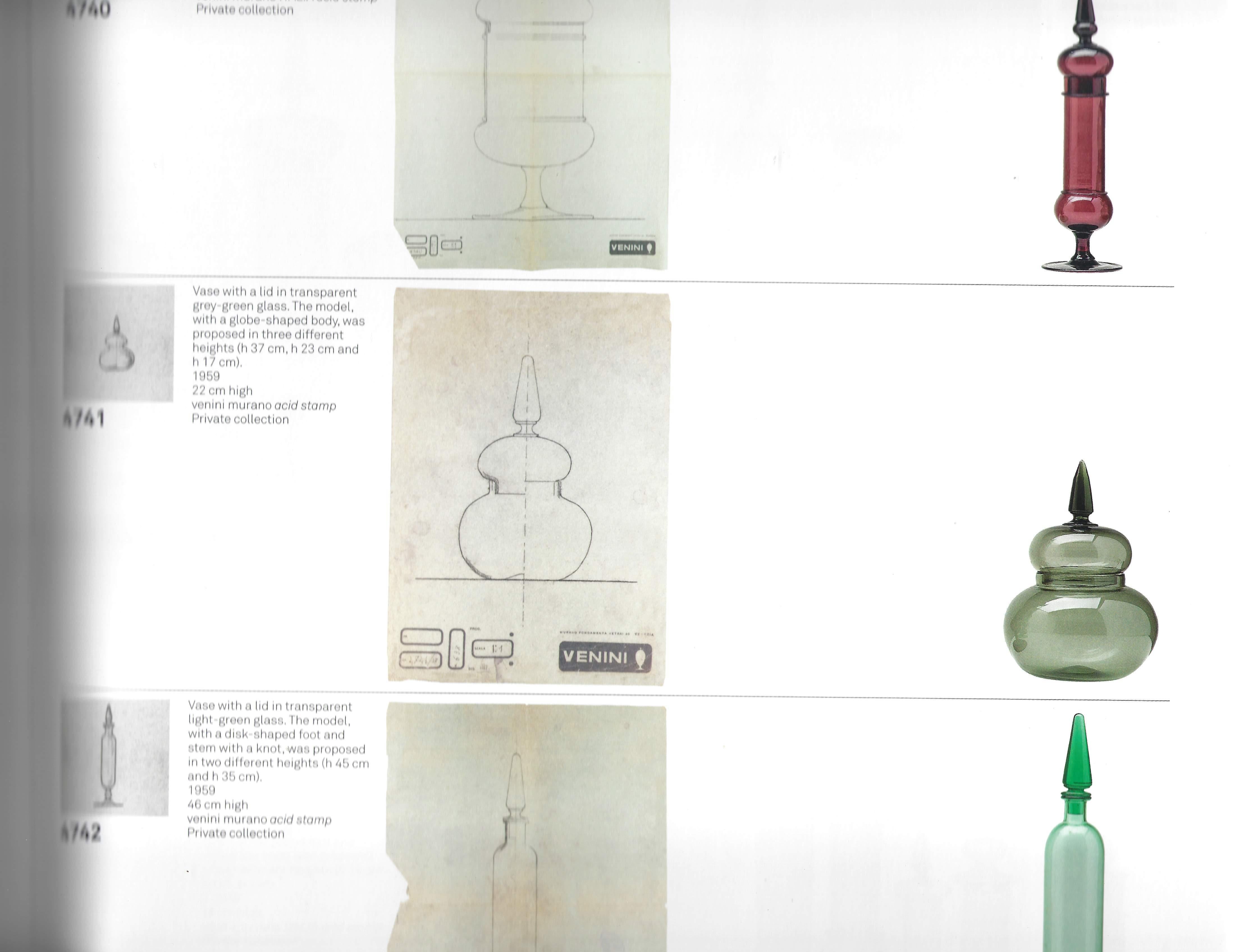 Paolo Venini Seltenes Apothekergefäß Model No. 4742 aus Braunglas, Italien, 1960er Jahre im Angebot 5