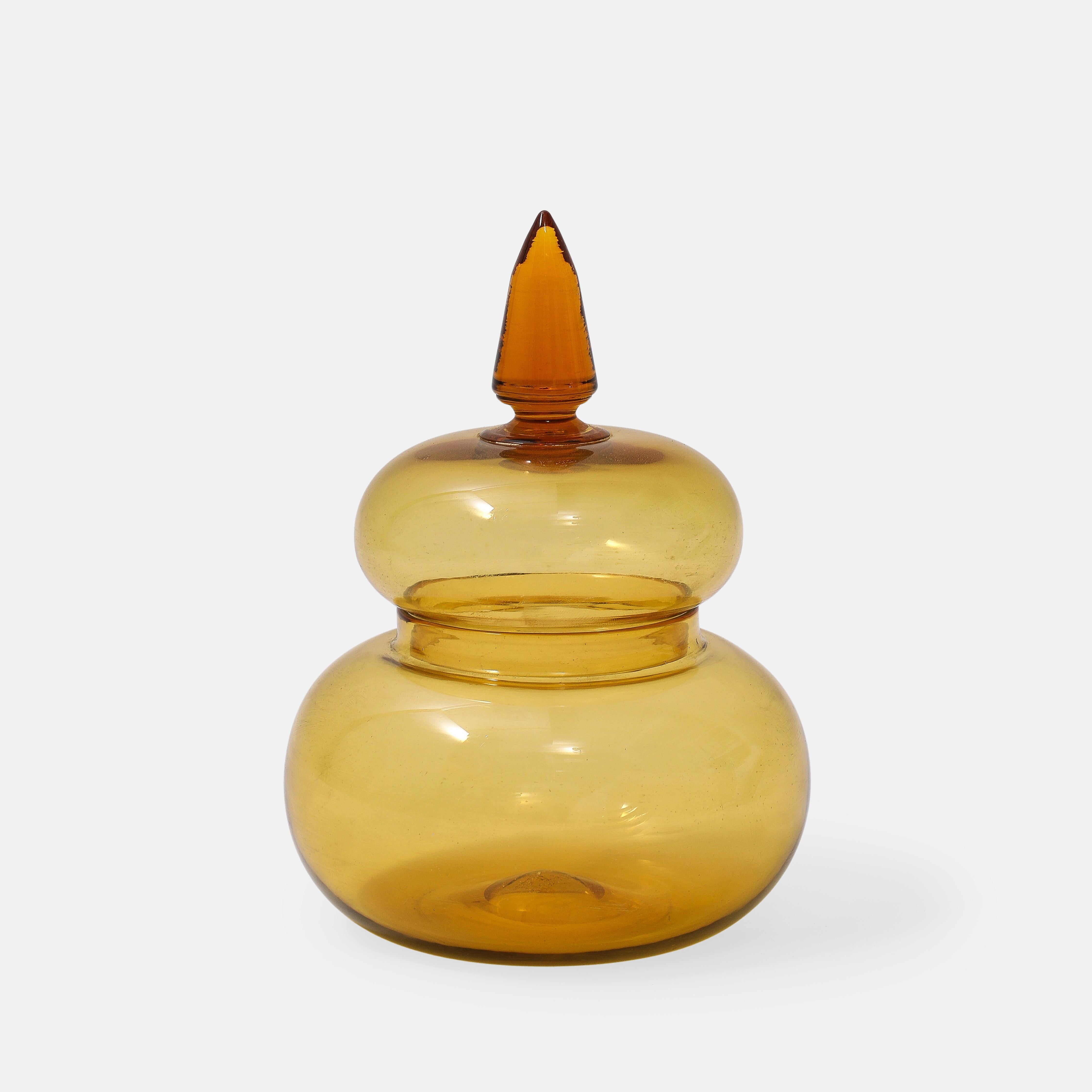 Paolo Venini Seltenes Apothekergefäß Model No. 4742 aus Braunglas, Italien, 1960er Jahre (Handgefertigt) im Angebot