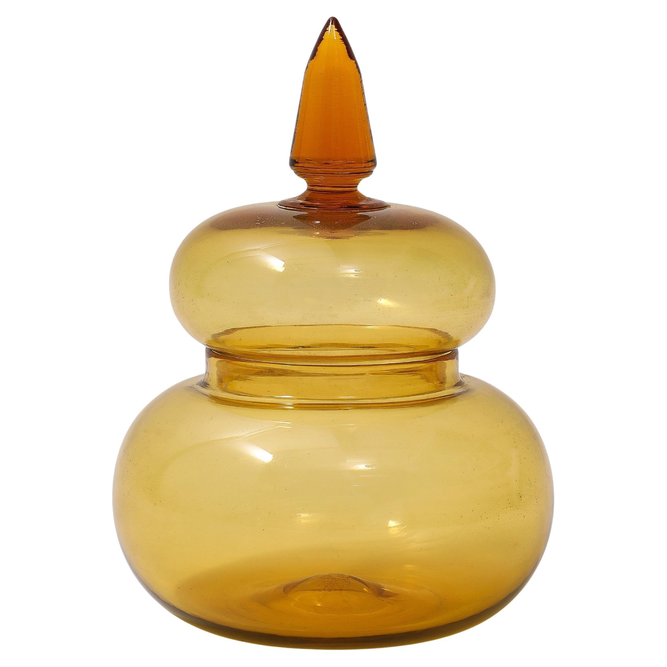 Paolo Venini Seltenes Apothekergefäß Model No. 4742 aus Braunglas, Italien, 1960er Jahre im Angebot