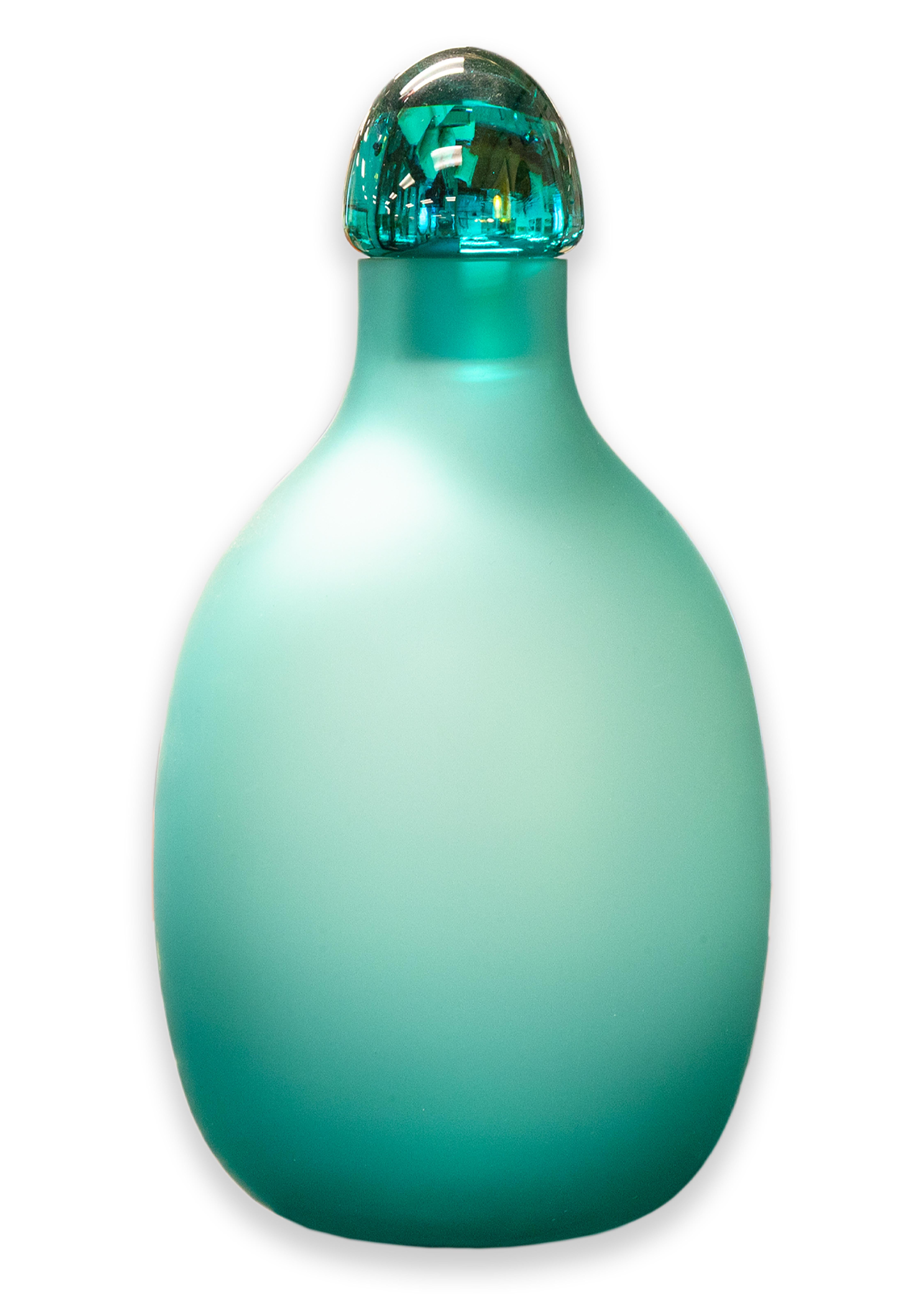 Italiano Paolo Venini Sommerso Inciso Set di 3 decanter in vetro Studio A postmoderno in vendita