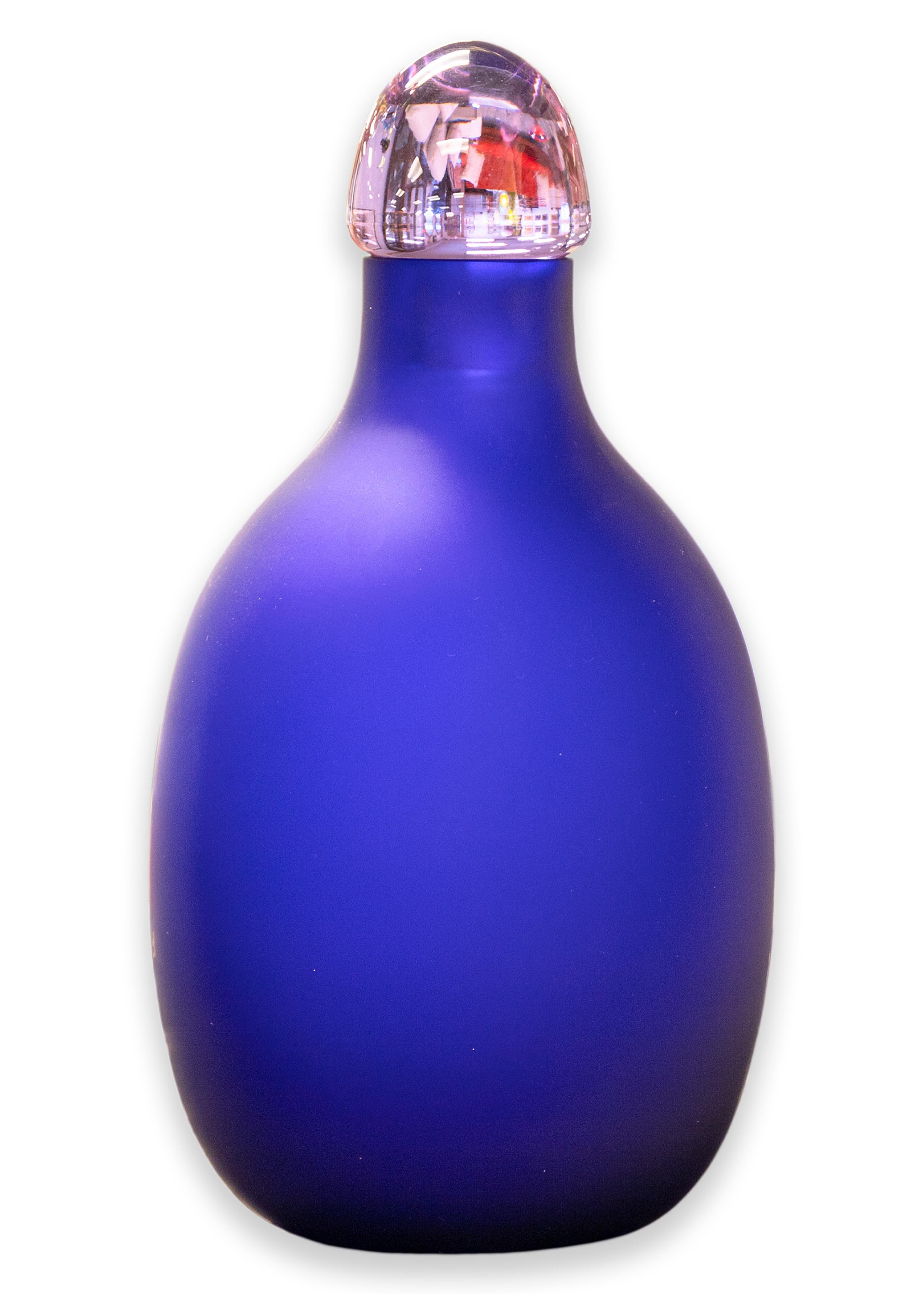 Paolo Venini Sommerso Inciso Set di 3 decanter in vetro Studio A postmoderno In condizioni buone in vendita a Keego Harbor, MI