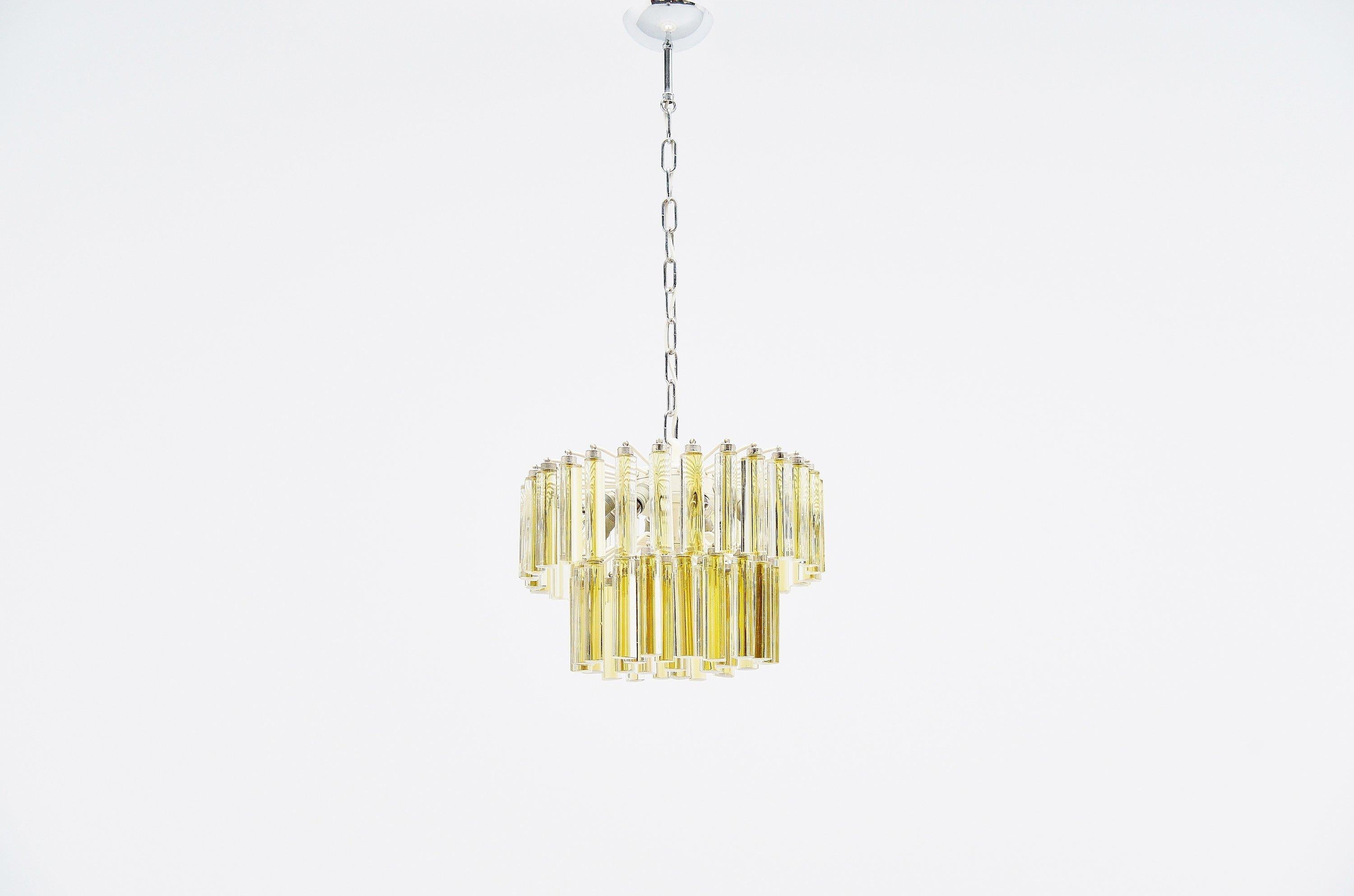 Paolo Venini Triedo Chandelier, Italy, 1960 2