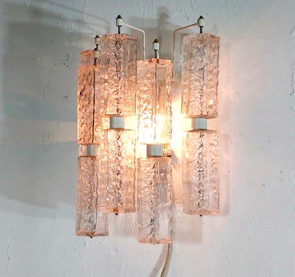 Paolo Venini Venini iluminación de pared Cristal murano 4 unidades , Italie 1960 Hecho a mano en venta