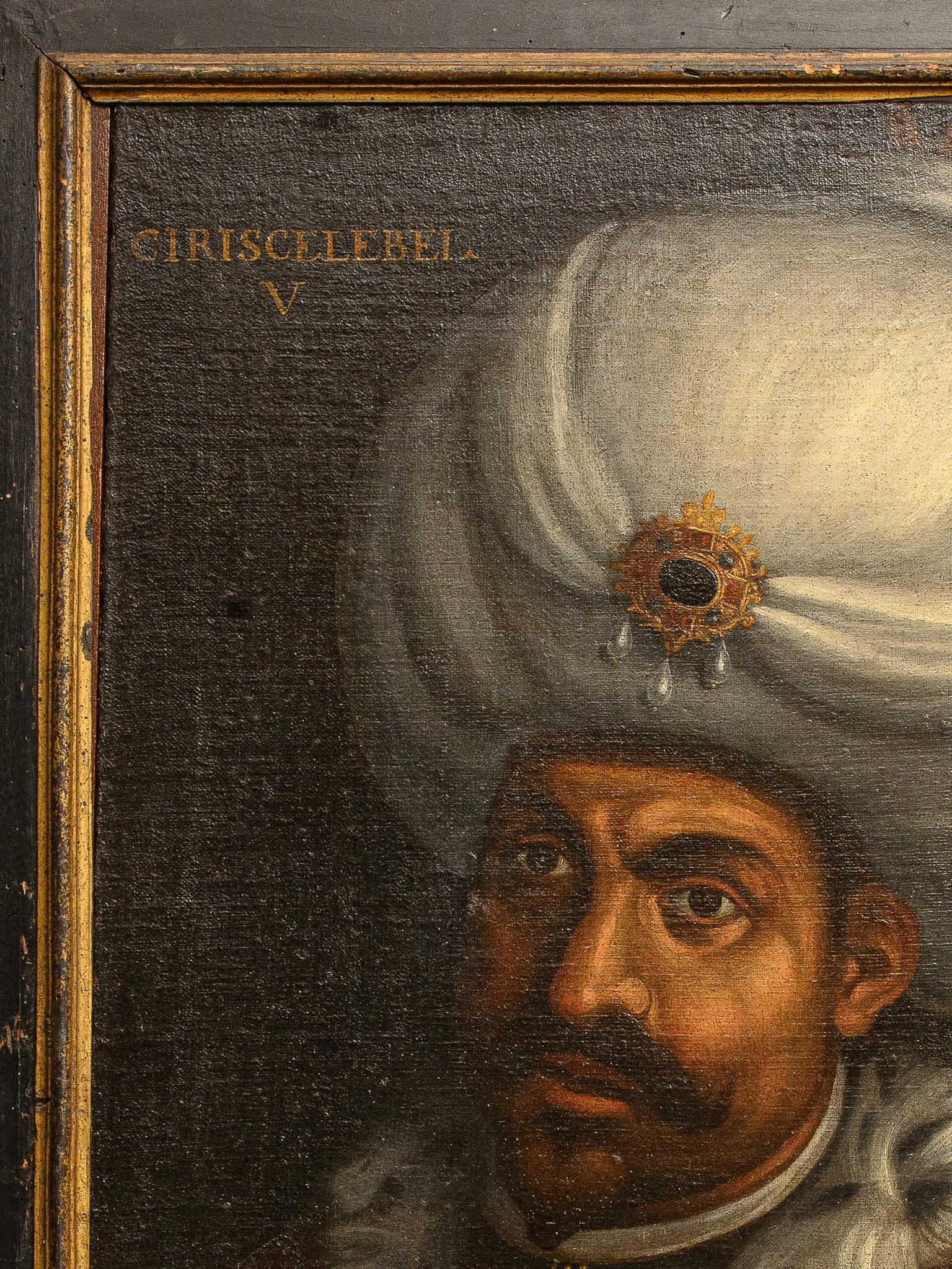 Coppia di ritratti di sultani turchi ottomani del XVI secolo, seguace di Paolo Veronese. 4
