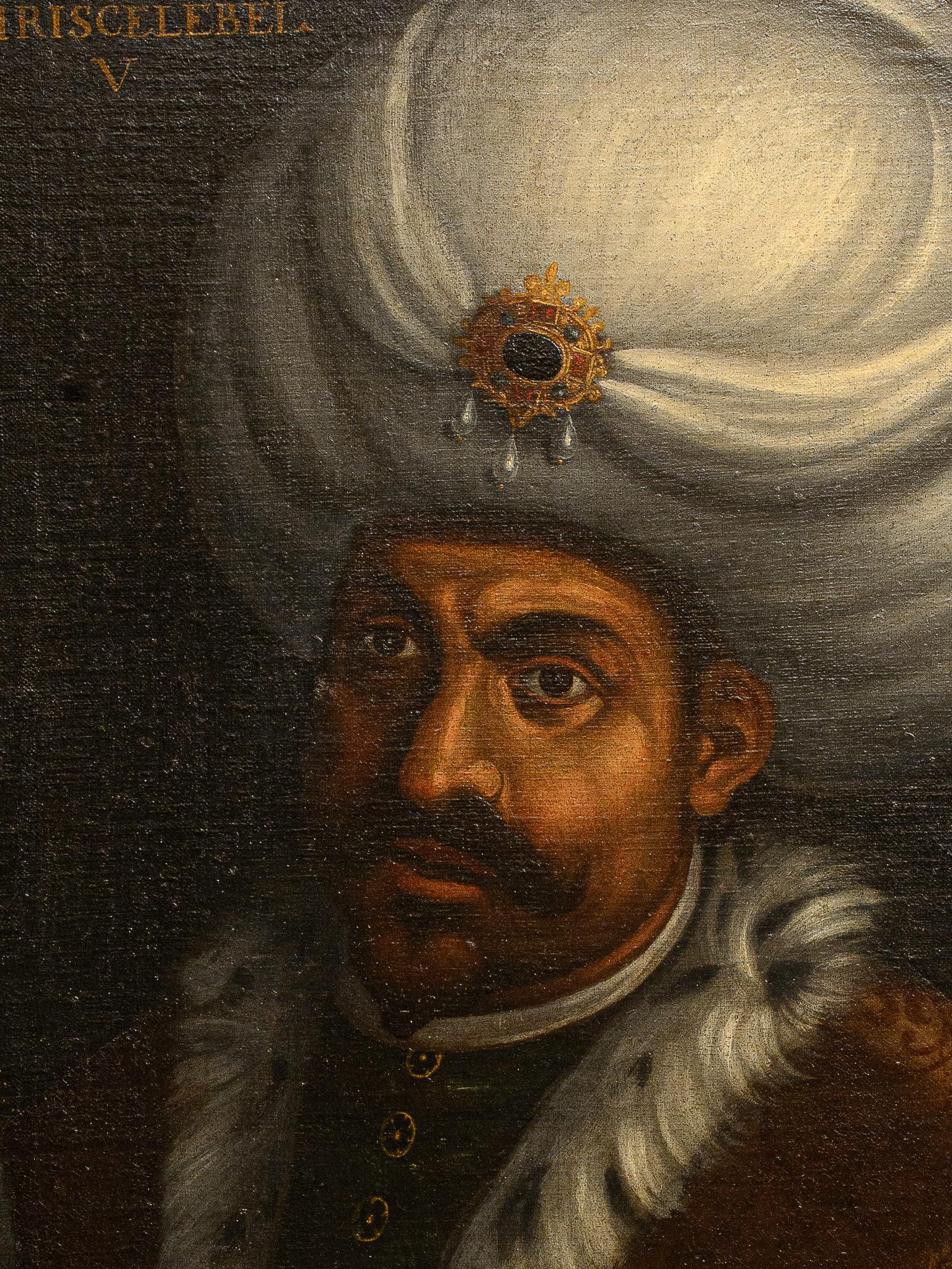 Pair of 16th C Portraits of Turkish Ottoman Sultans, follower of Paolo Veronese. For Sale 7